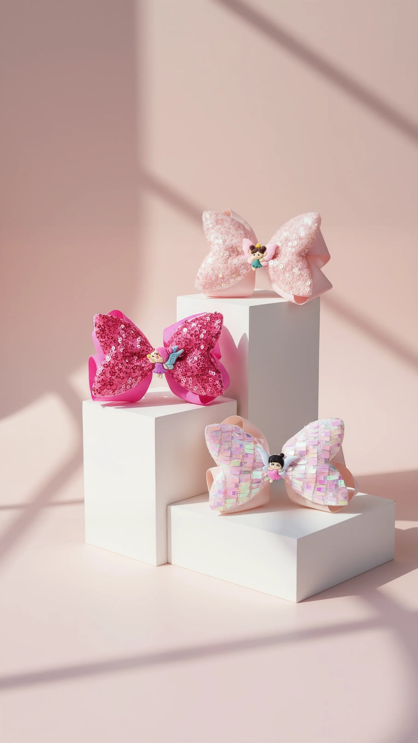 Fairy Iridescent Hair Bow Clip Slide Pack of 12