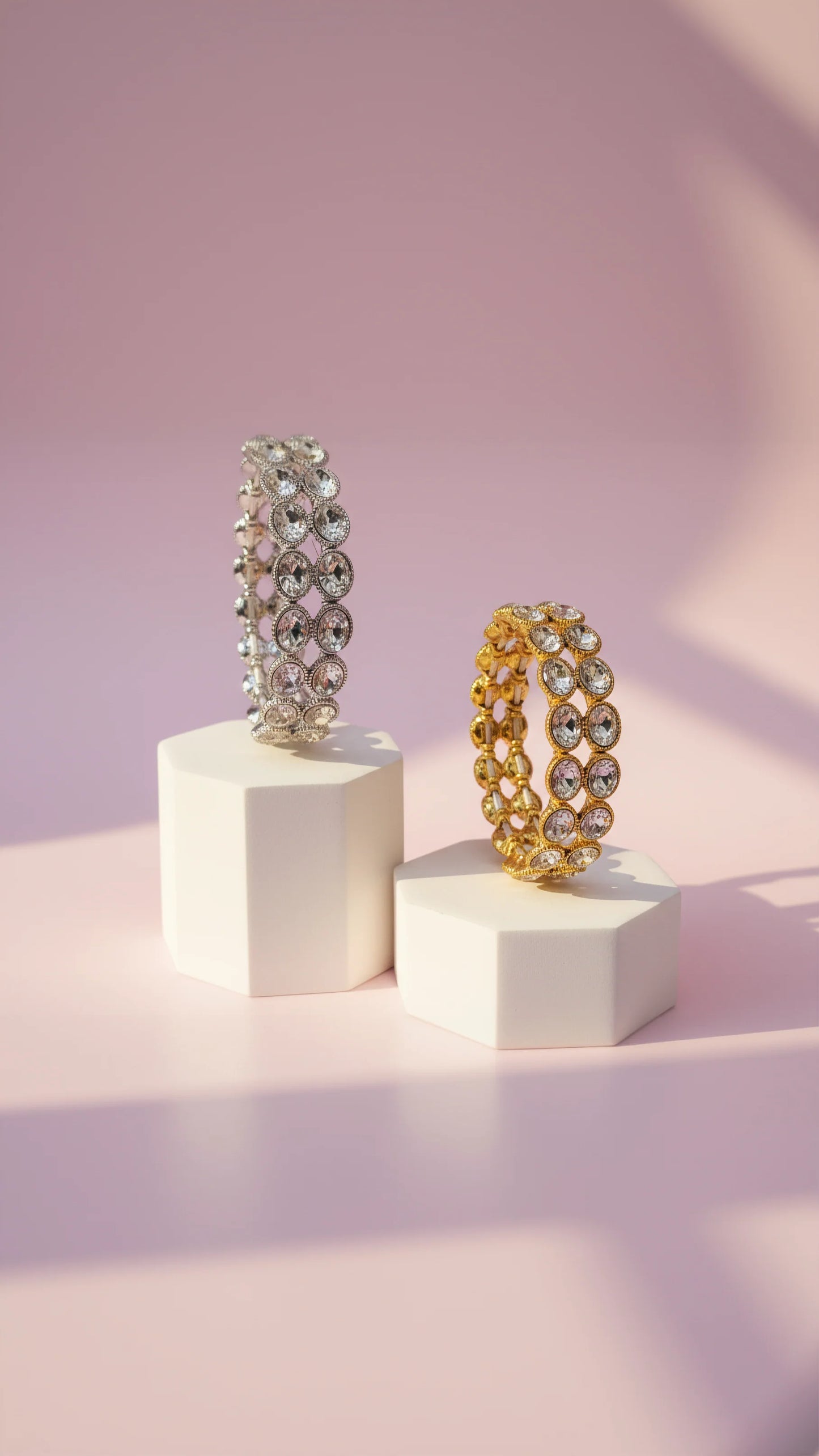 Oval Stretchy Crystal Bracelet