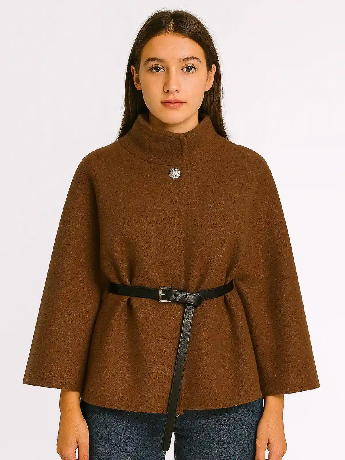 Ladies Italian Belted Cape