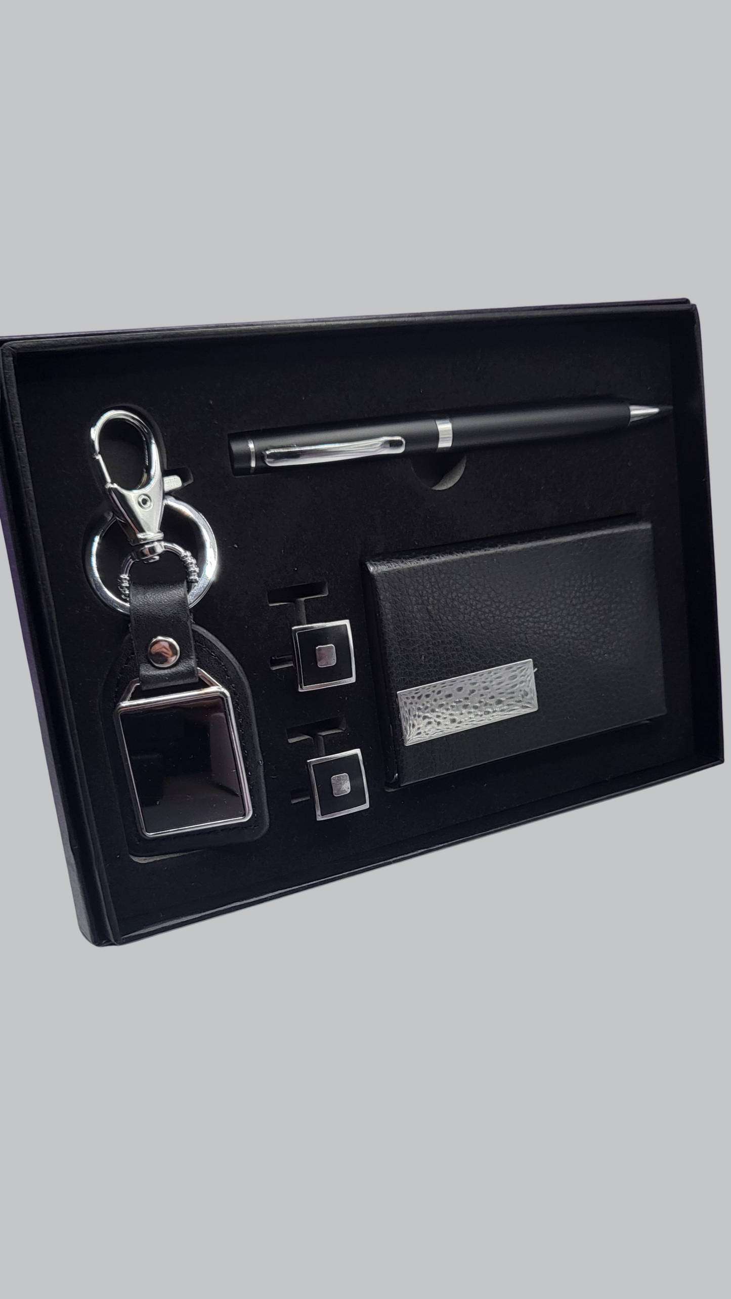 Men’s Premium Gift Set – Wallet, Pen, Keyring & Cufflinks