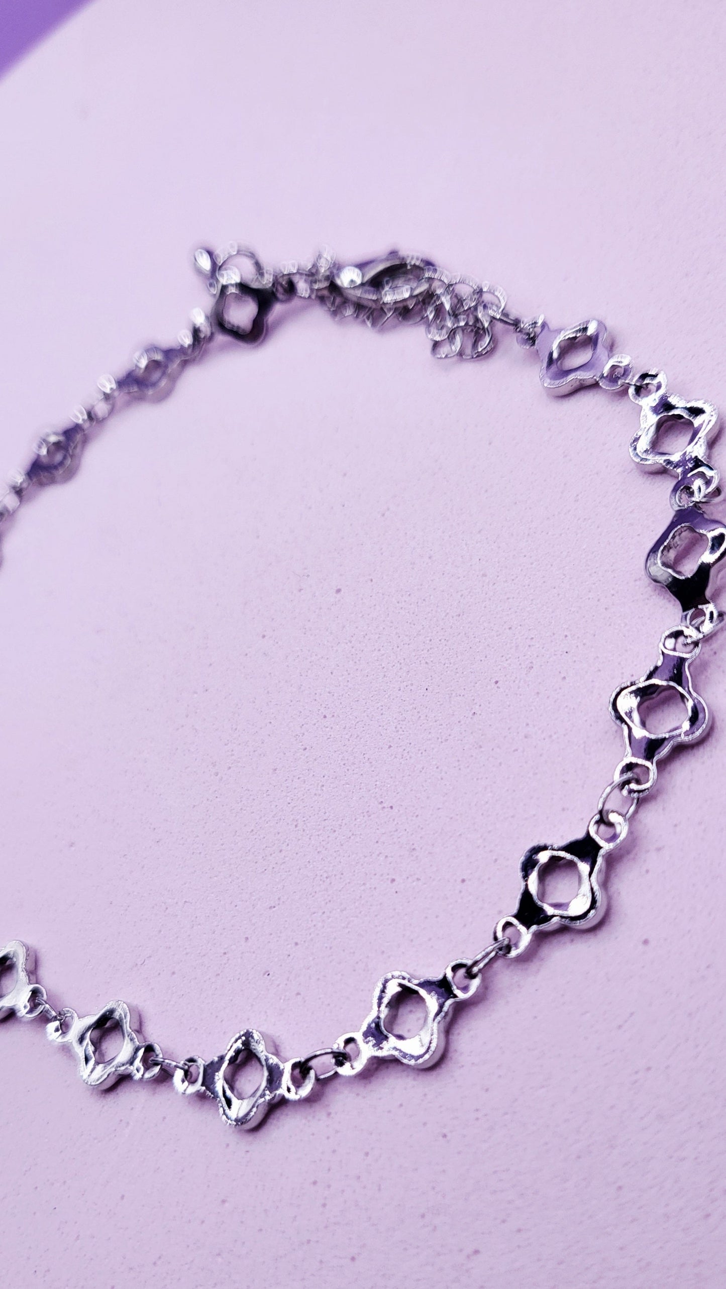 Flower Link Chain Link Anklet