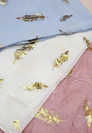Feather Shimmer Scarf Pack of 12