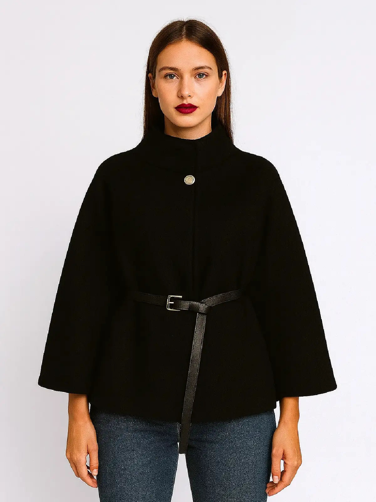 Ladies Italian Belted Cape