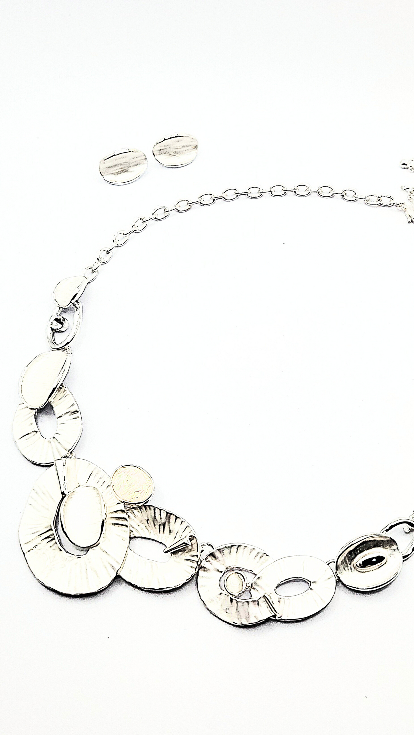 Abstract Oval Necklace & Earrings Set
