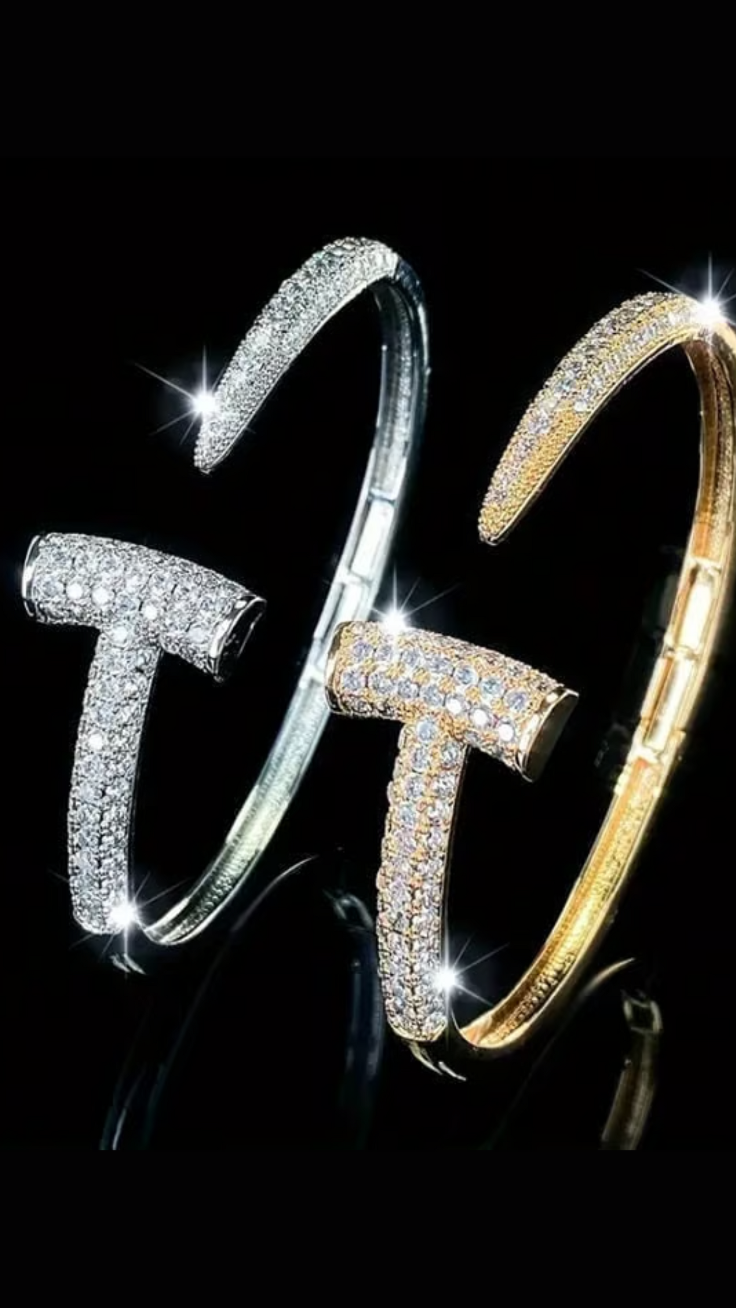 Hammerhead Crystal Stacking Bangle