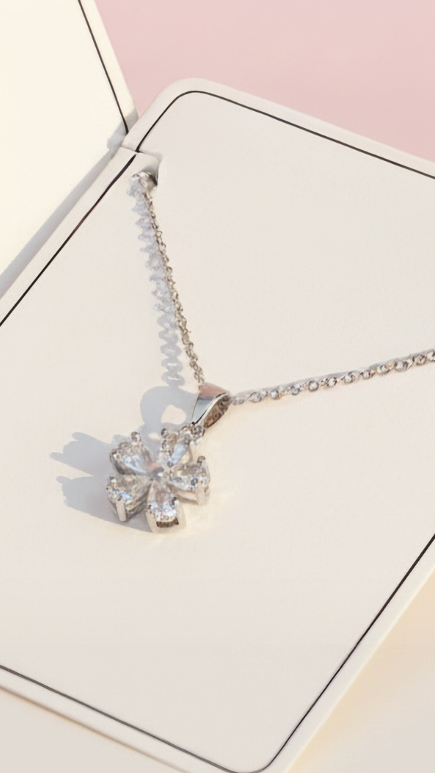 Flower Crystal Pendant Necklace