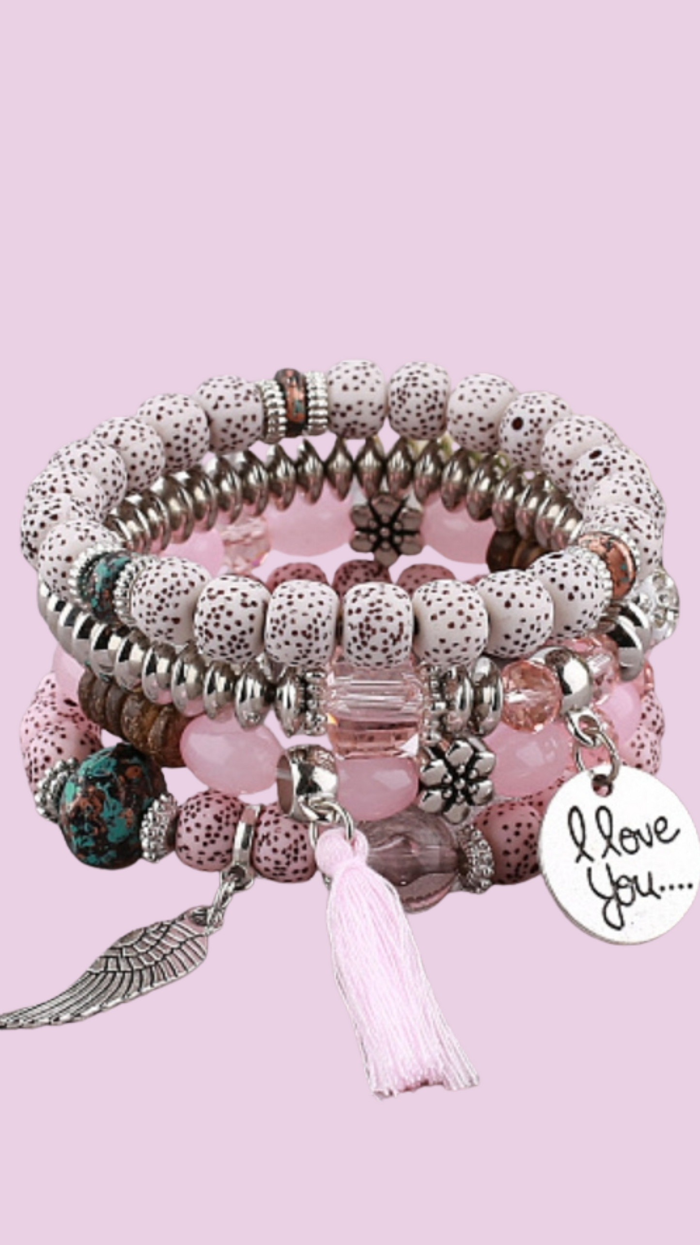 Boho Ceramic Beaded Bracelet Set