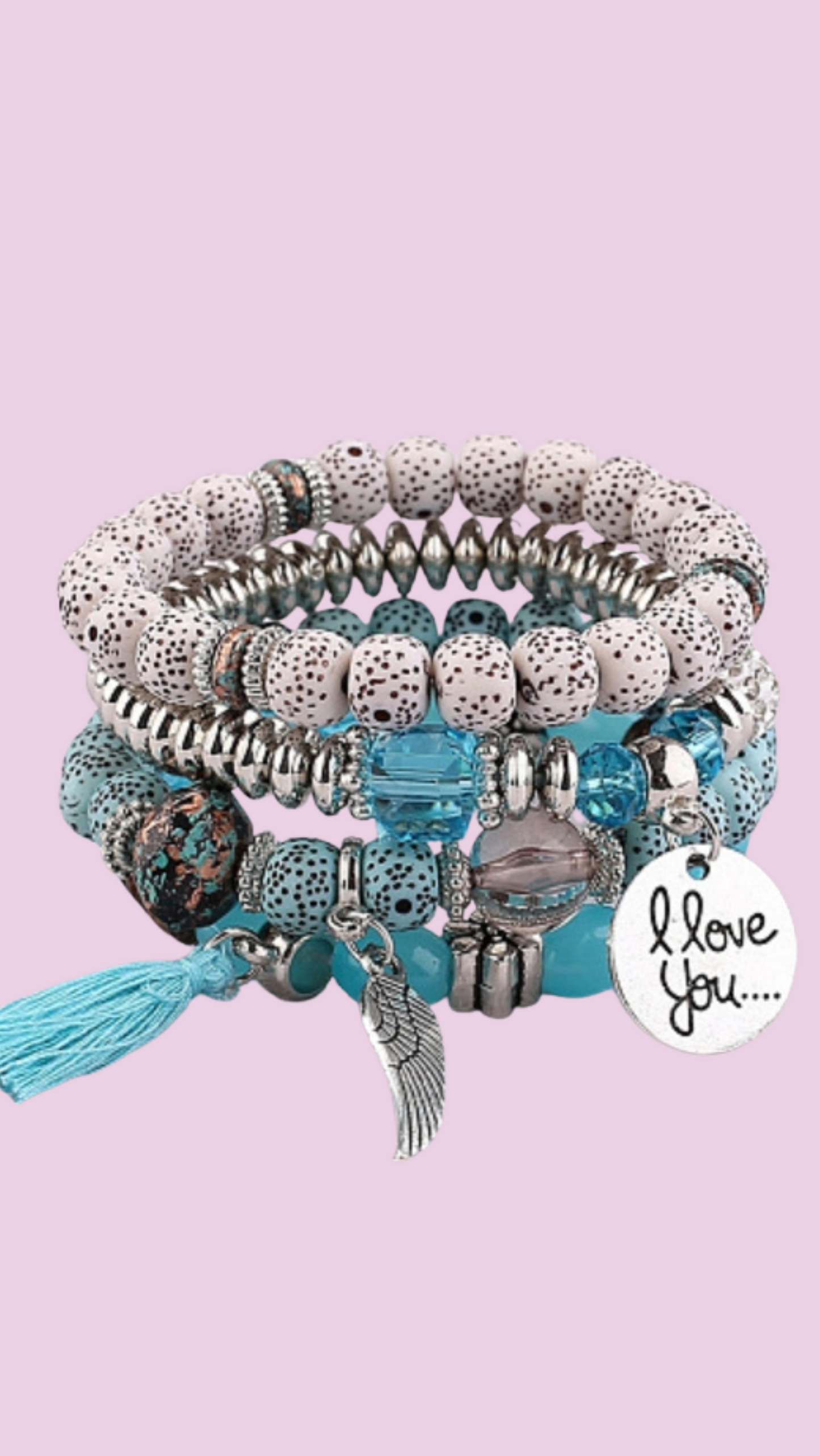 Boho Ceramic Beaded Bracelet Set