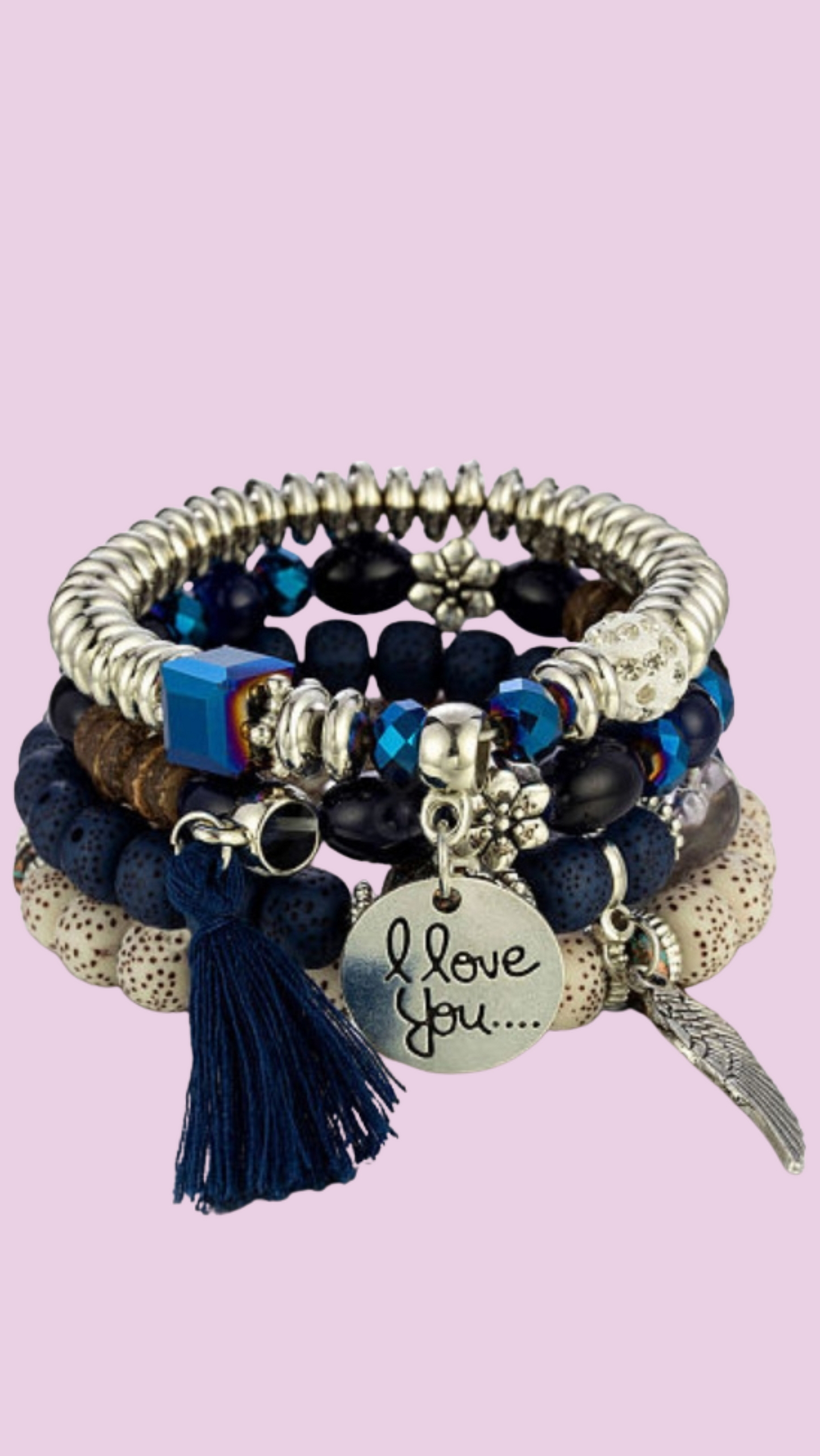 Boho Ceramic Beaded Bracelet Set