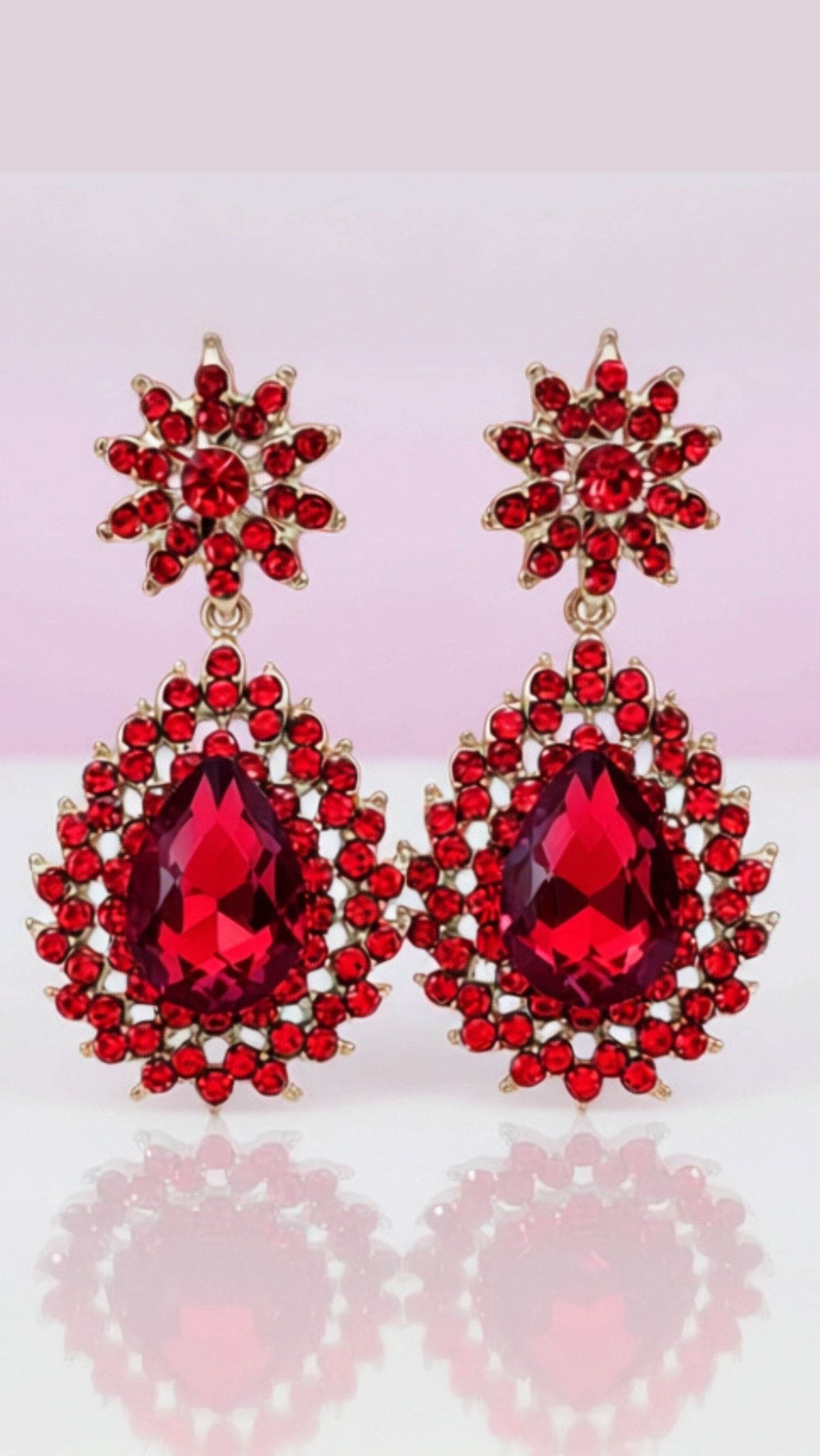 Starburst Teardrop Crystal Drop & Dangle Earrings