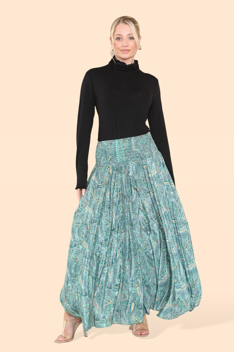 Women's Skirt Pants Big Floral Rosette