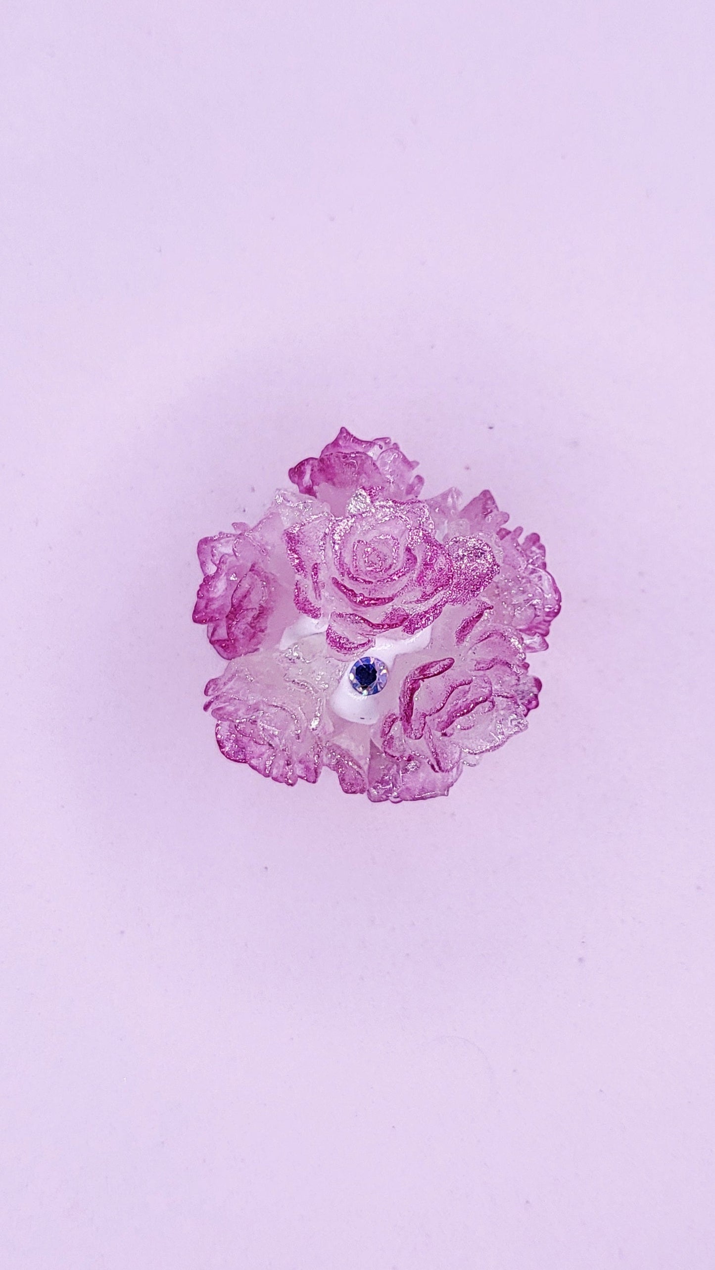 Crystal Flower Cluster Stacking Charm