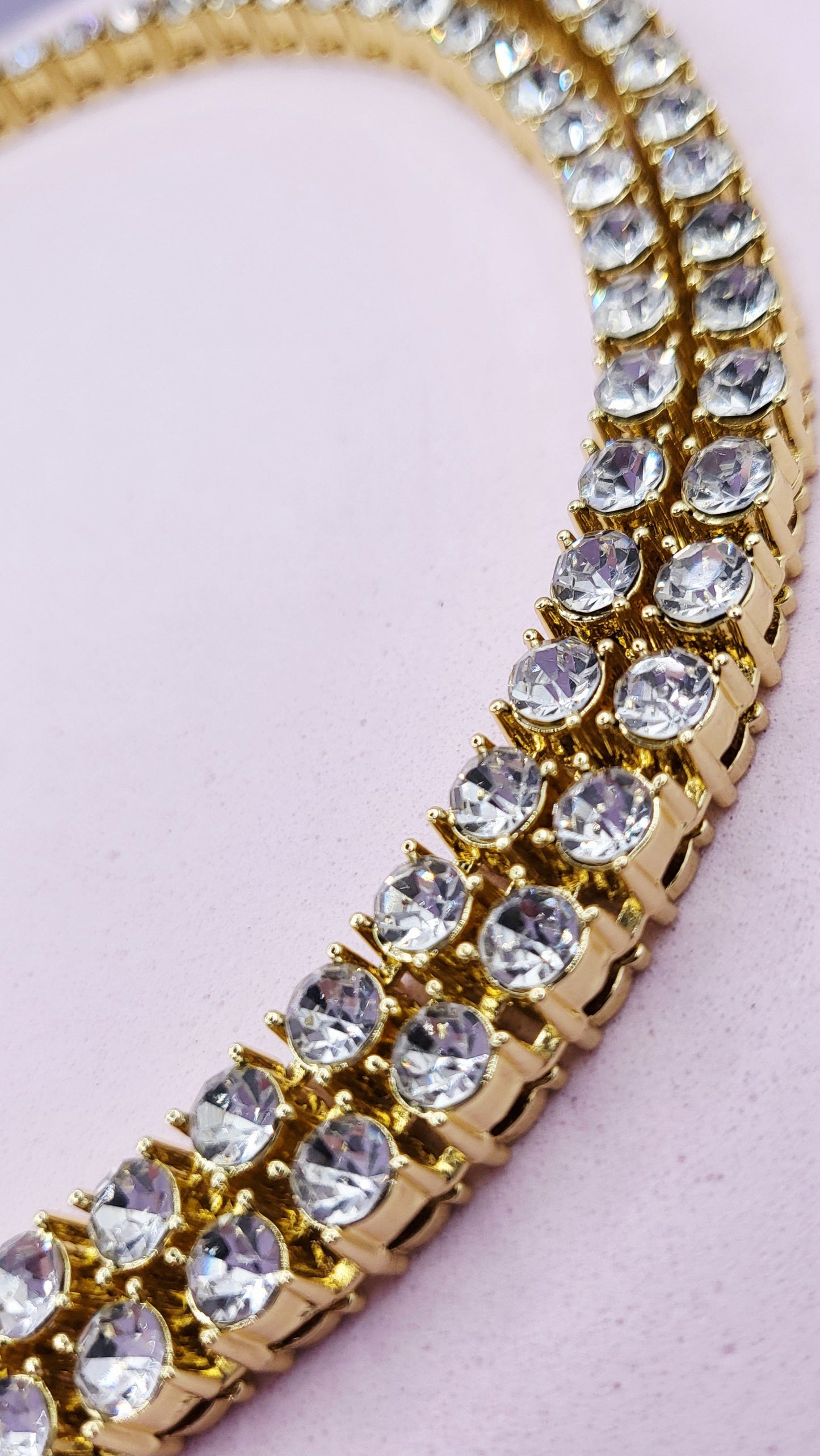 Iced Out Crystal Bling Tennis Chain