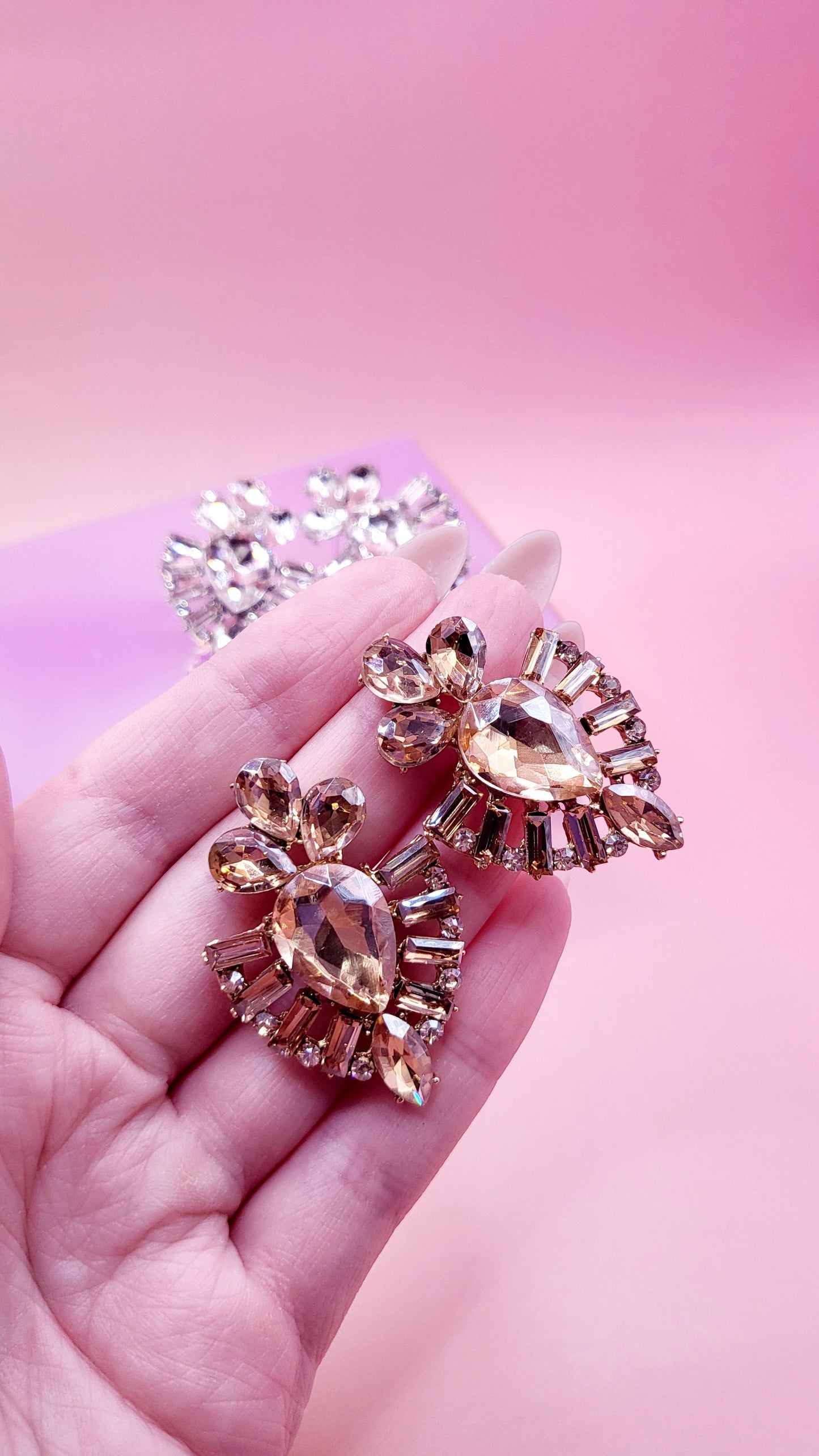 Halo Crystal Stud Earrings