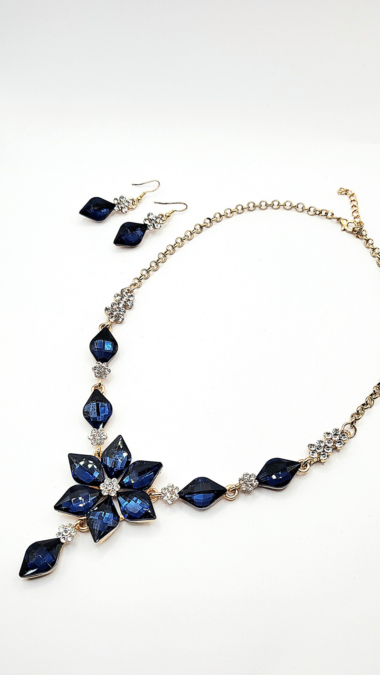 Flower Crystal Necklace Set
