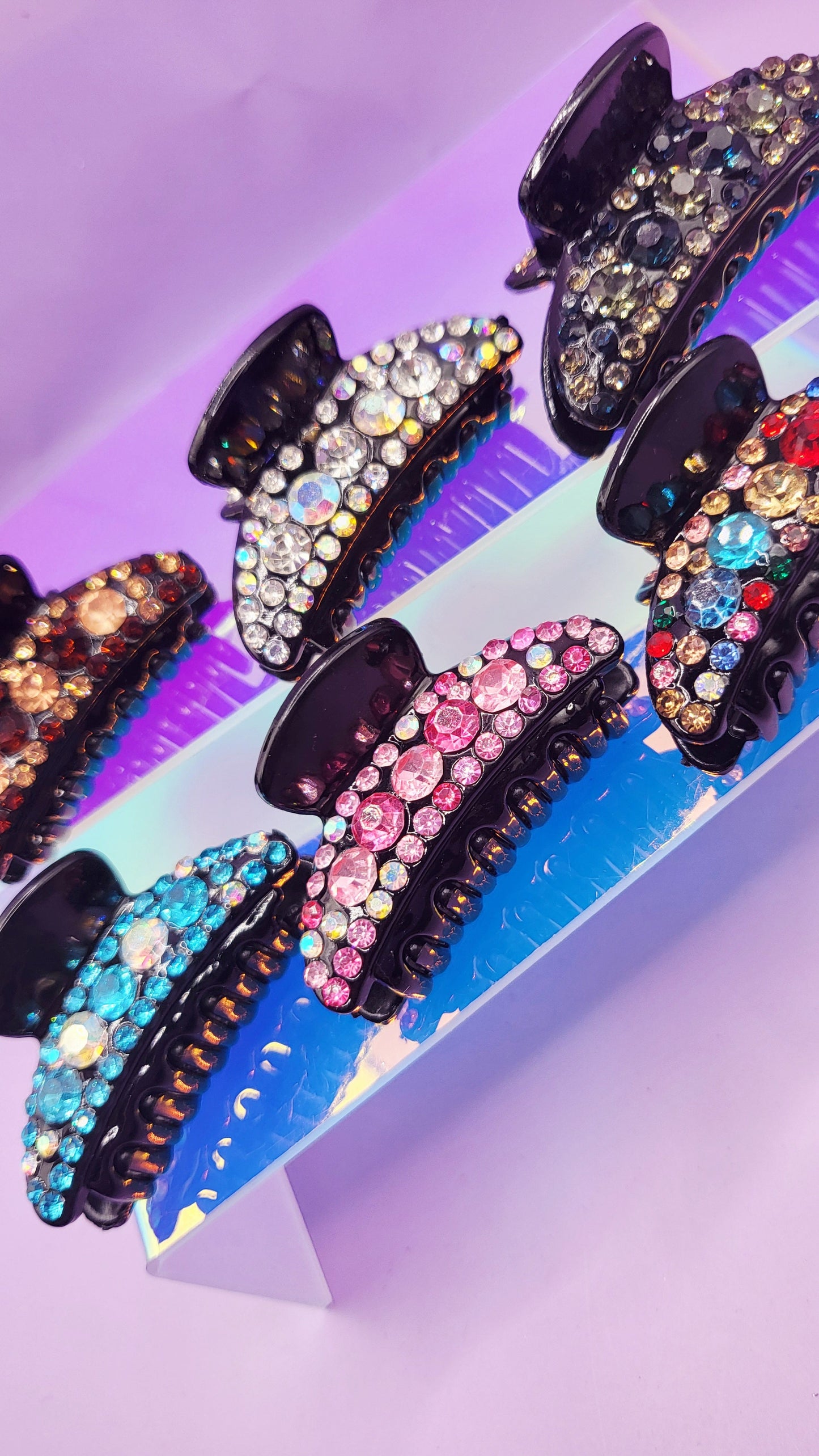 Luxe Jeweled Hair Clamps Pack of 12