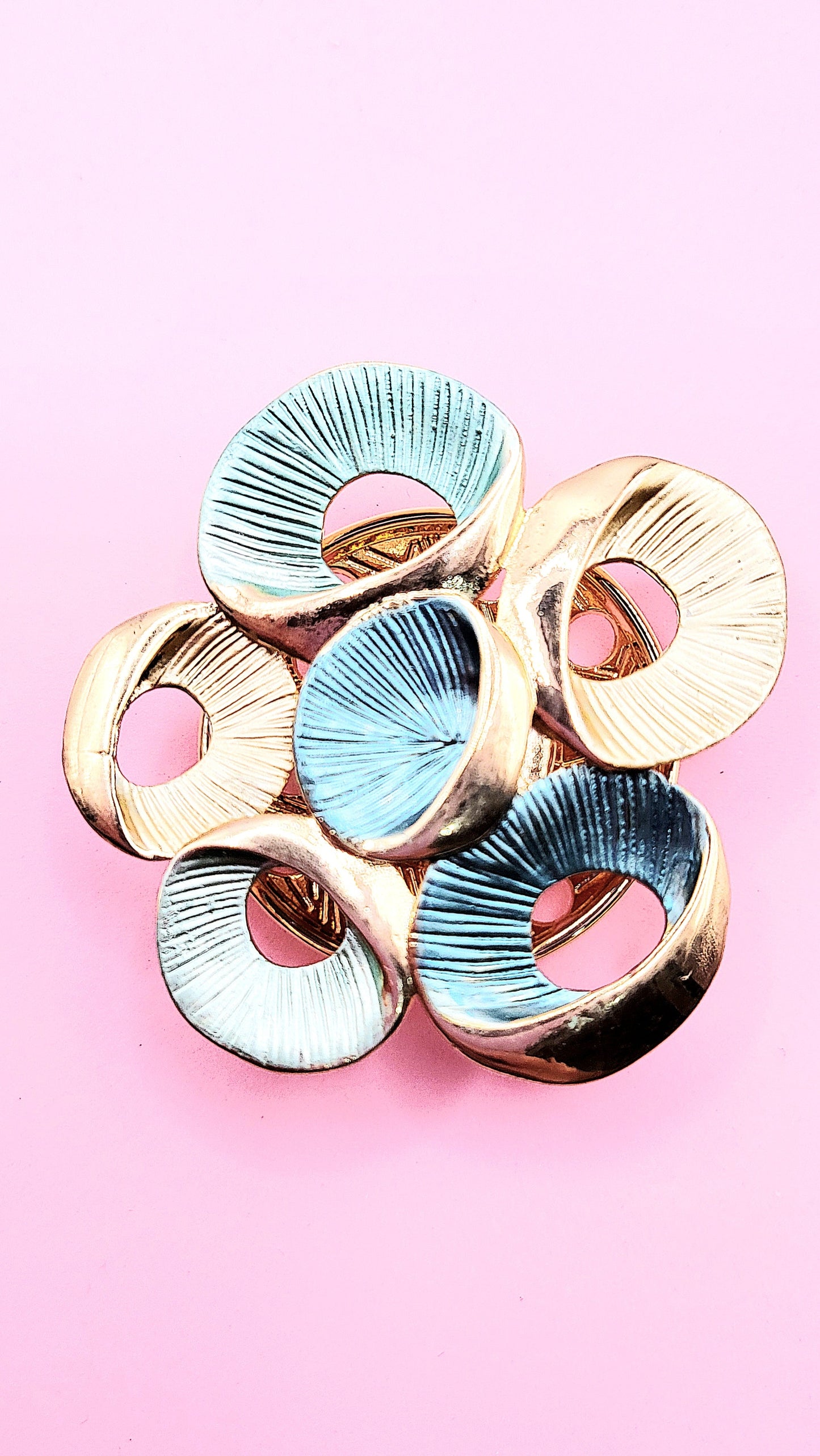 Abstract Magnetic Circles Brooch