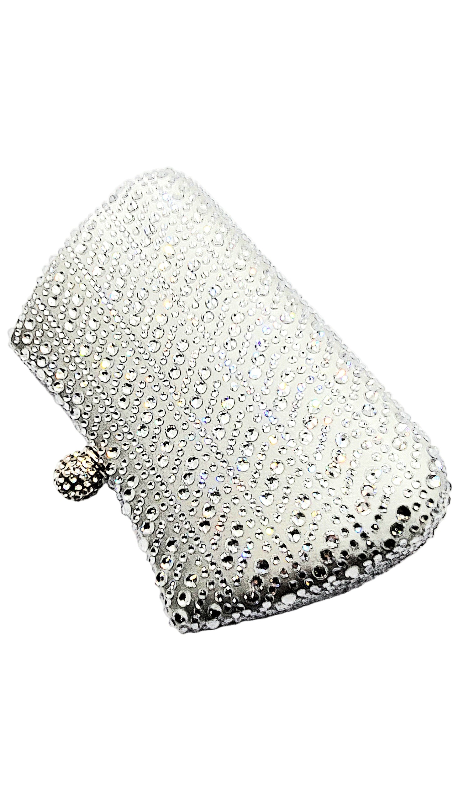 Curved Crystal Clutch Bag
