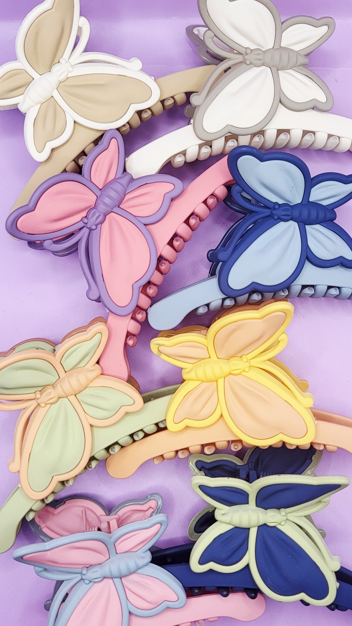 Butterfly Hair Clamps Pack of 12