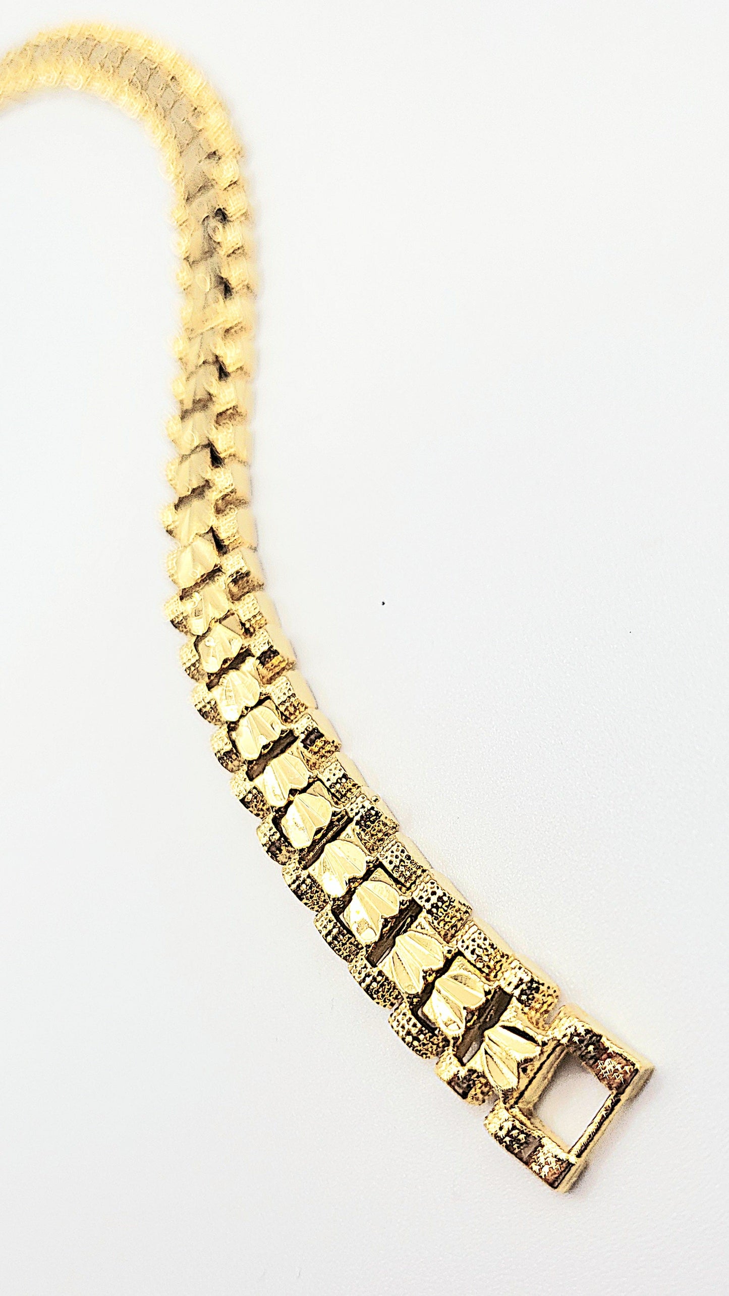 Elements Square Shiny Gold Link Bracelet