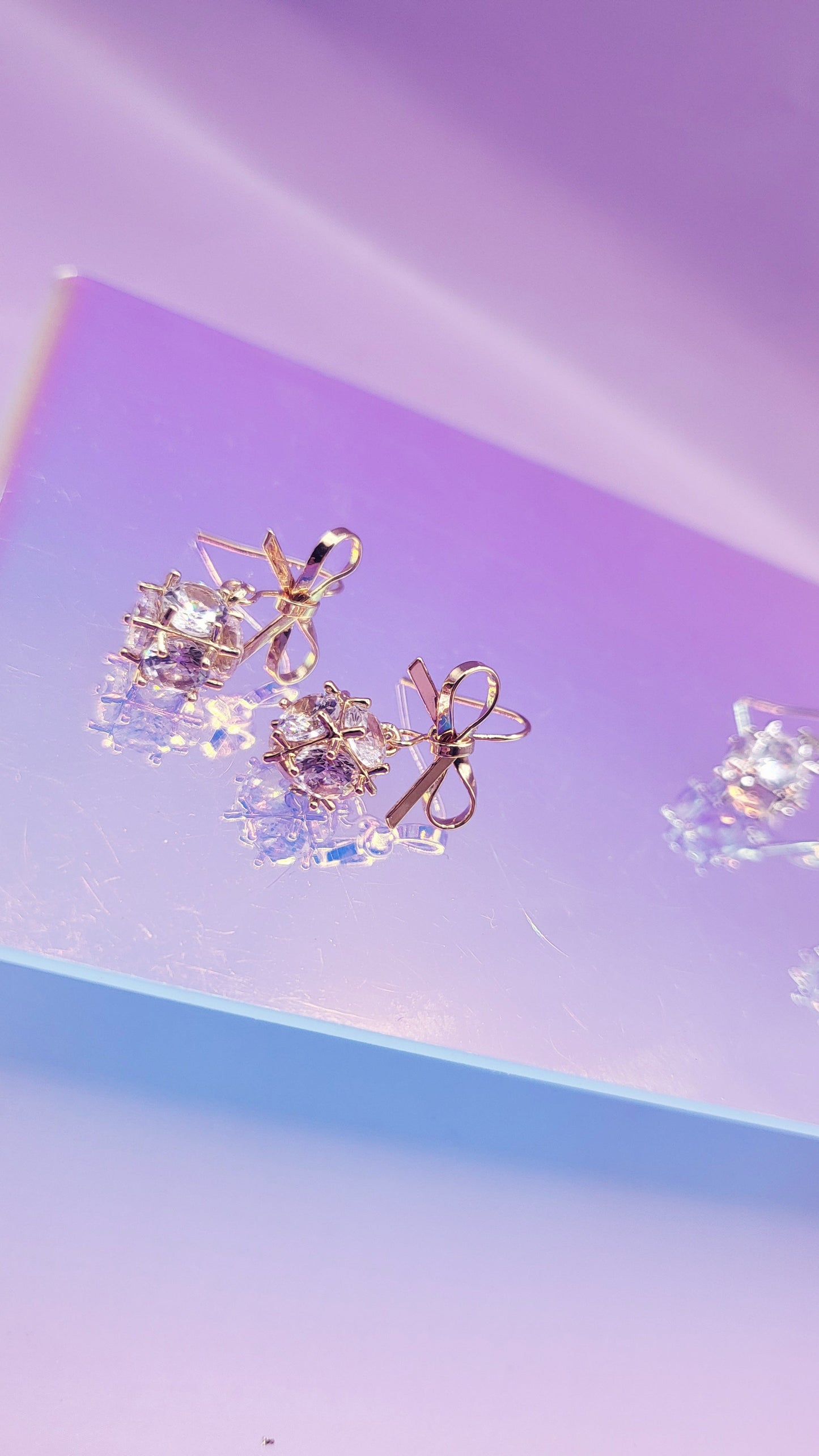 Bow Crystal Stud Earrings
