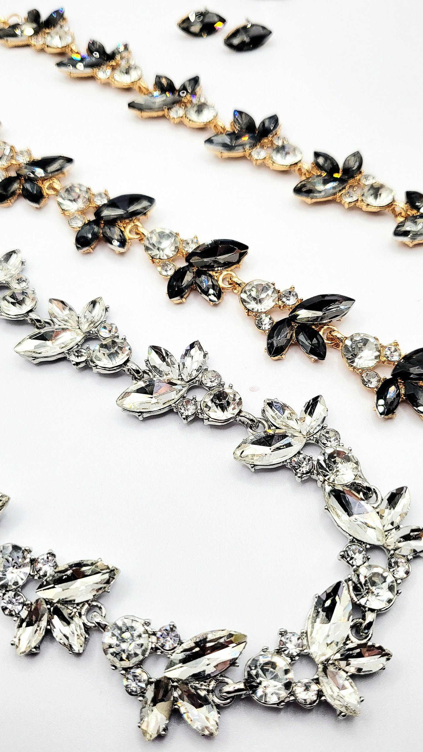Cluster Crystal Necklace Set