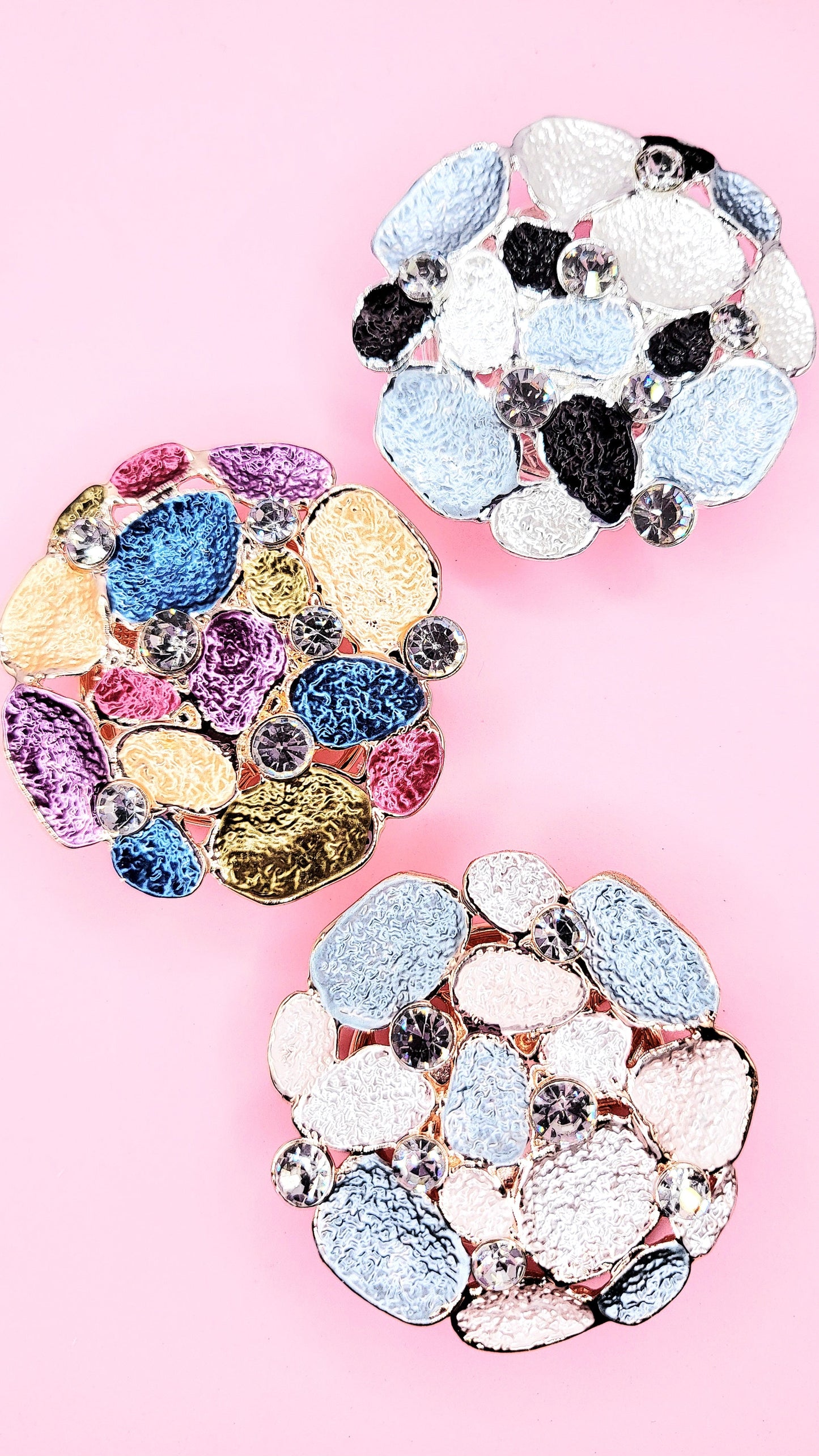 Abstract Magnetic Crystal Brooch