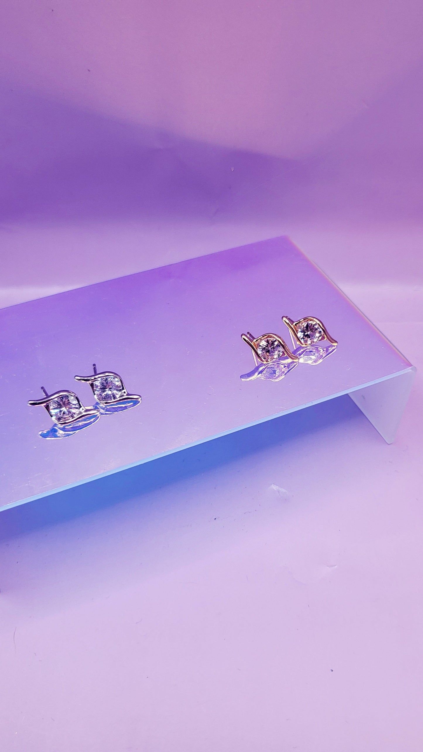 Luxe Tear Drop Crystal Stud Earrings