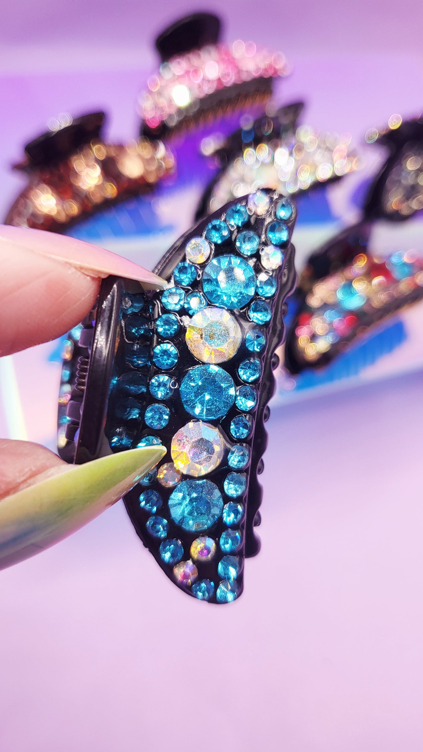 Luxe Jeweled Hair Clamps Pack of 12