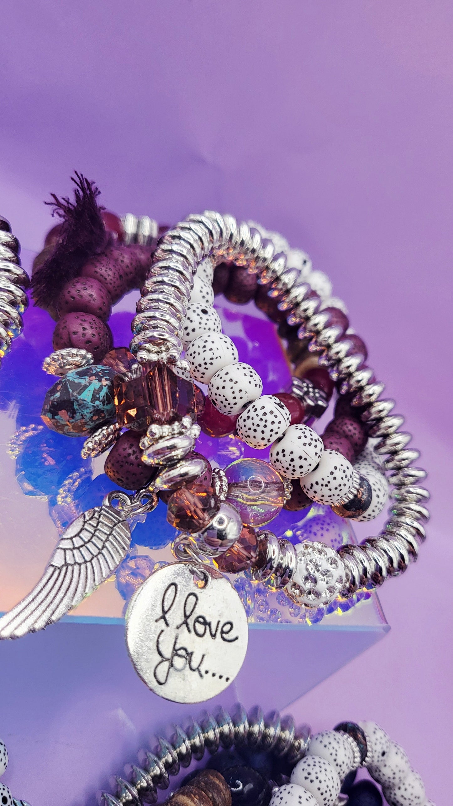 Boho Ceramic Beaded Bracelet Set