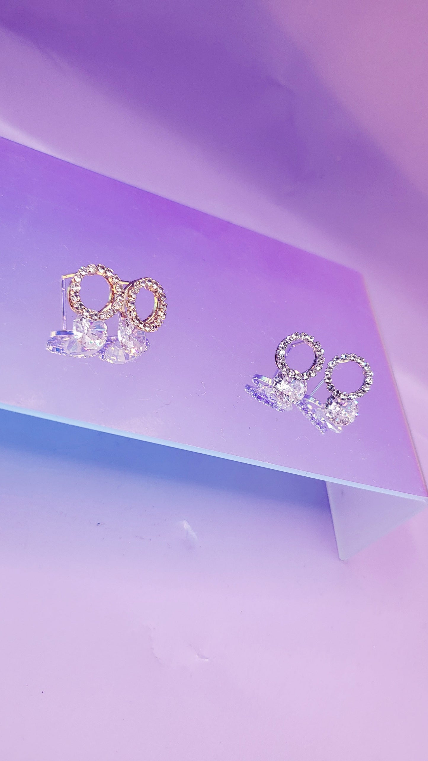 Luxe Halo Crystal Stud Earrings