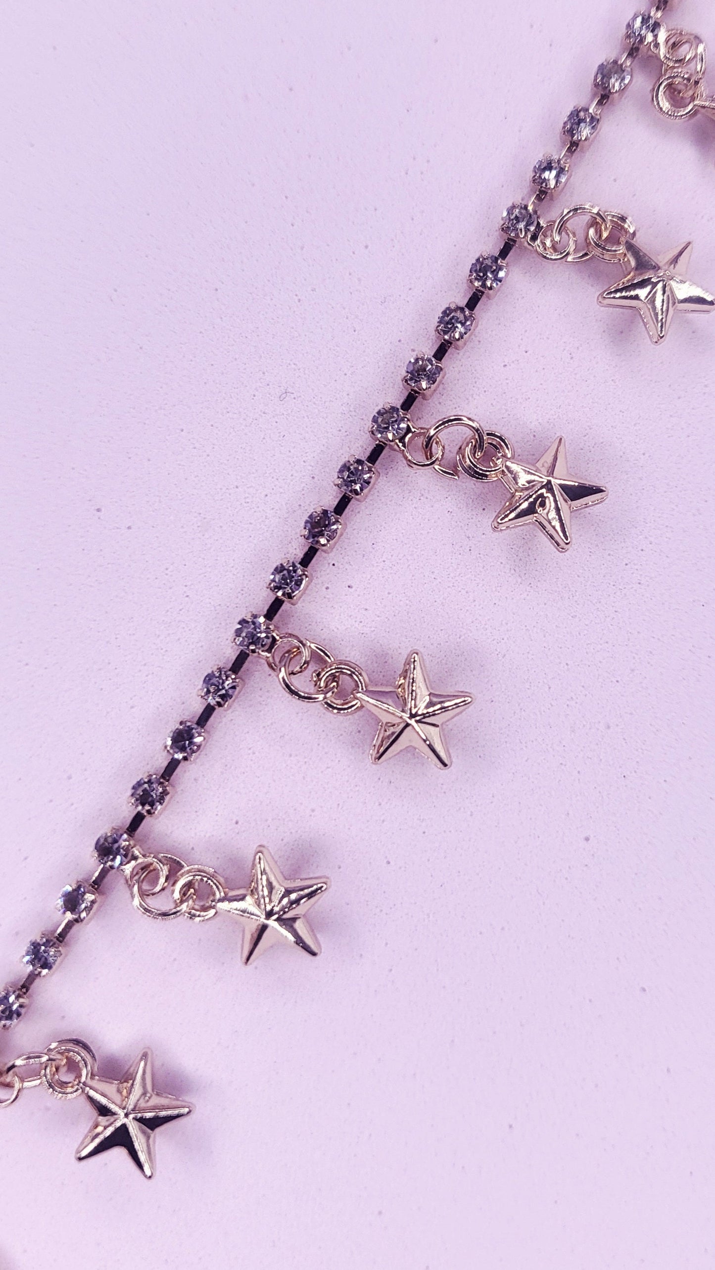 Crystal Star Charm Tennis Anklet