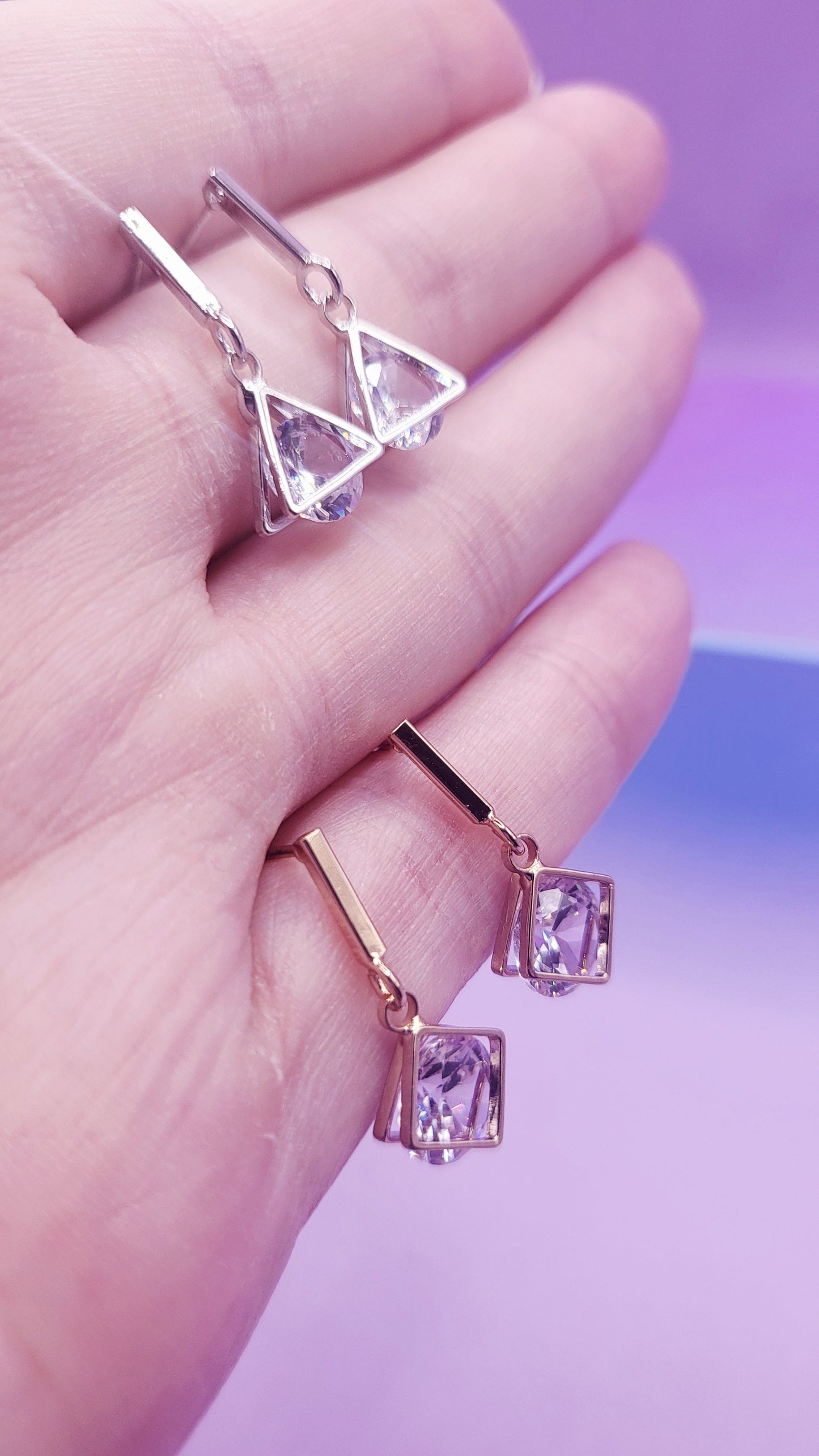 Prism Crystal Stud Earrings