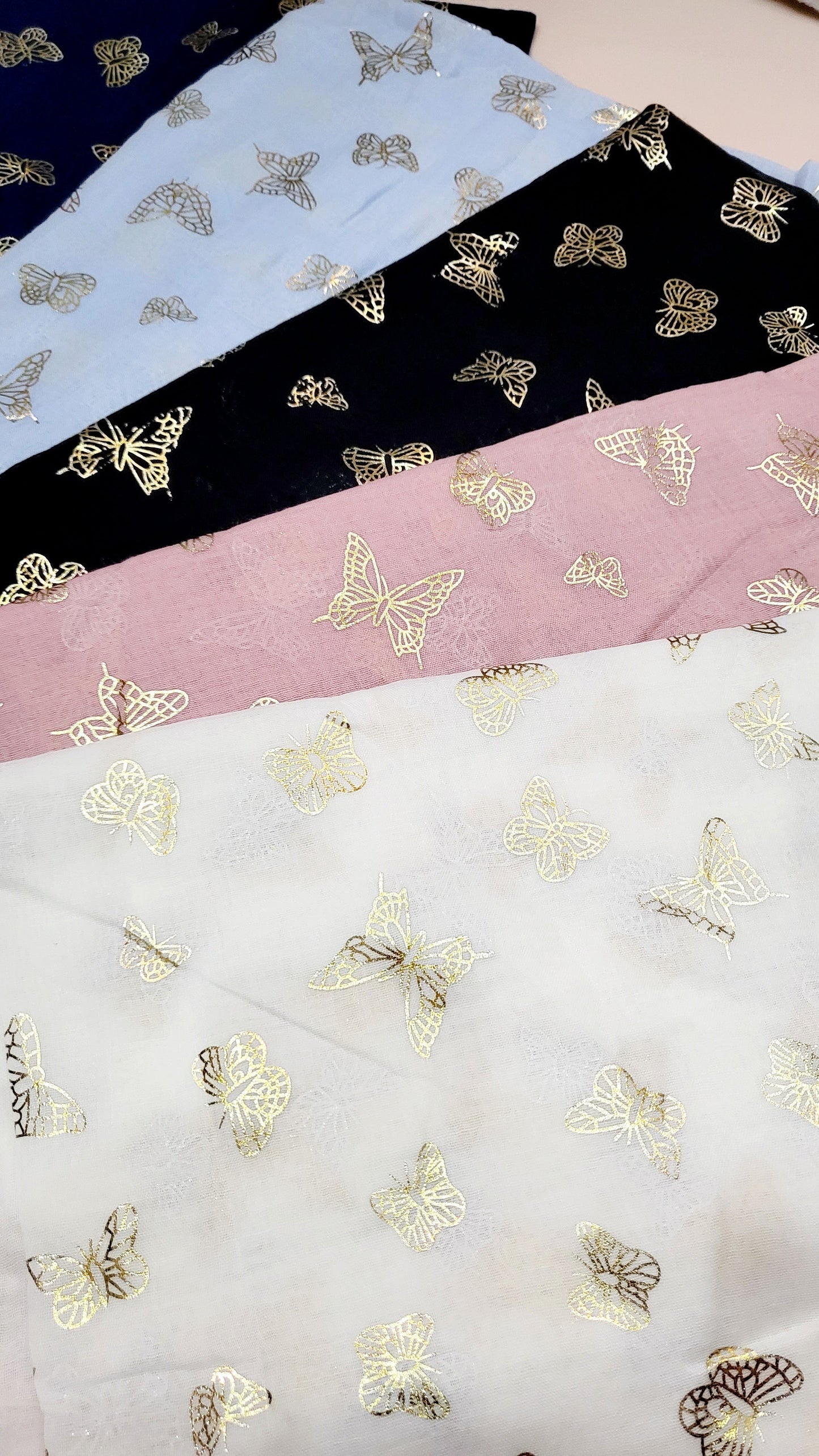 Mini Butterfly Shimmer Scarf Pack of 12