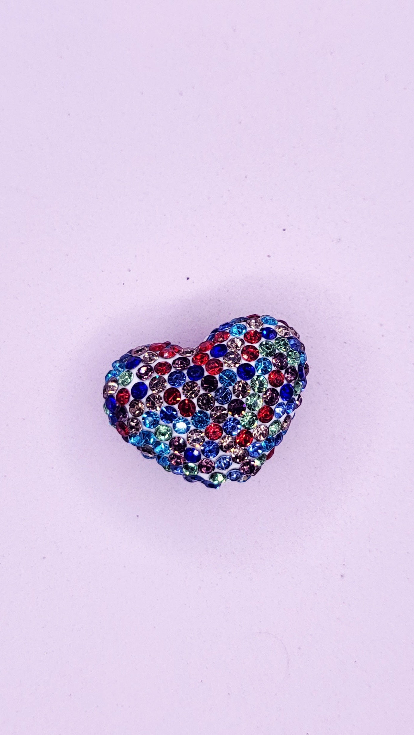 Crystal Heart Stacking Charm
