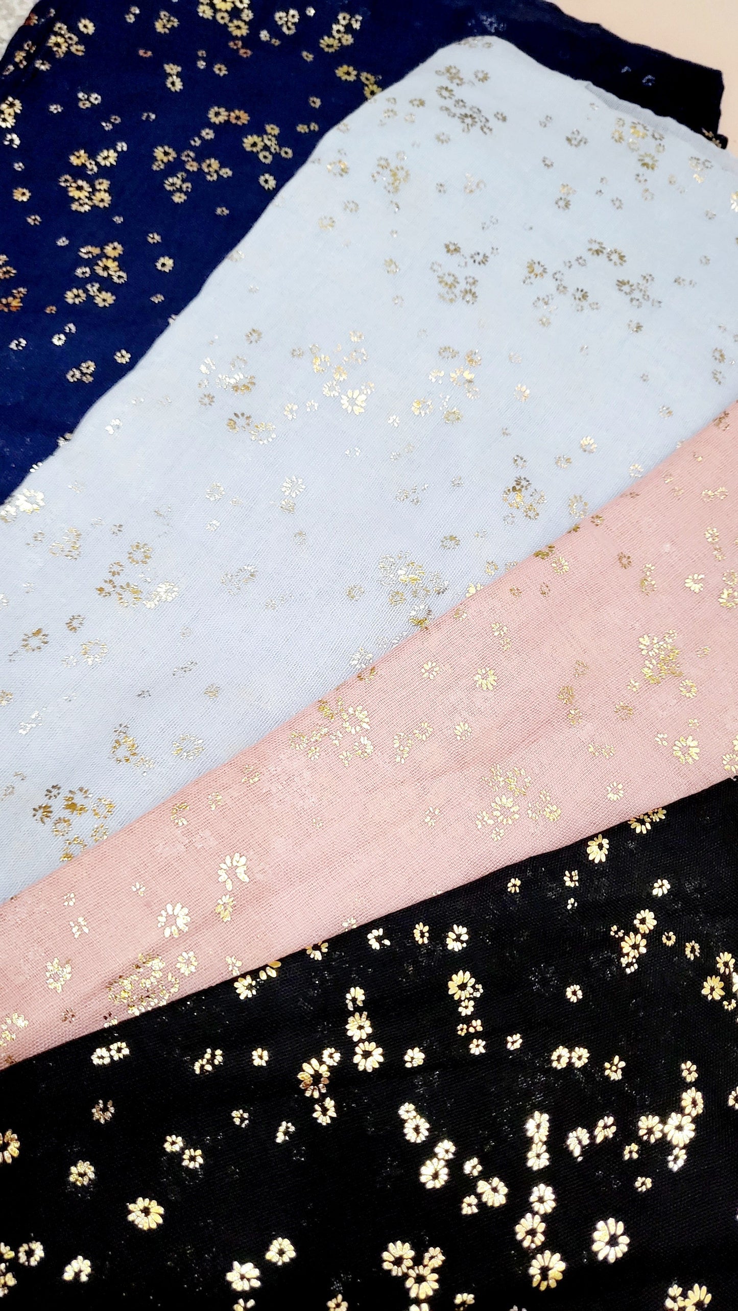 Flower Cluster Shimmer Scarf Pack of 12