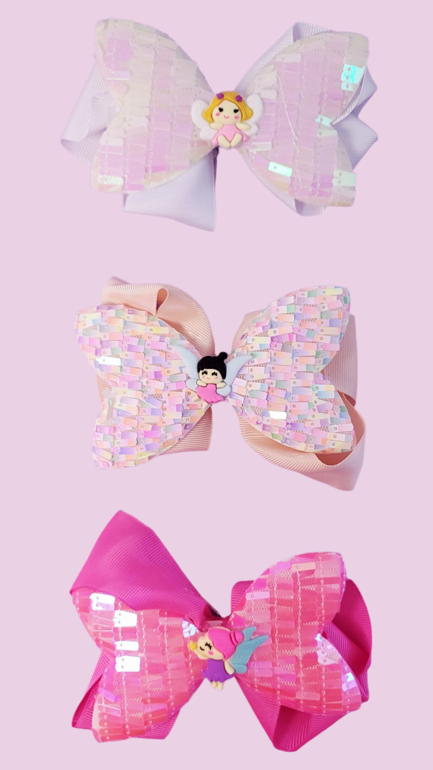 Fairy Iridescent Hair Bow Clip Slide Pack of 12