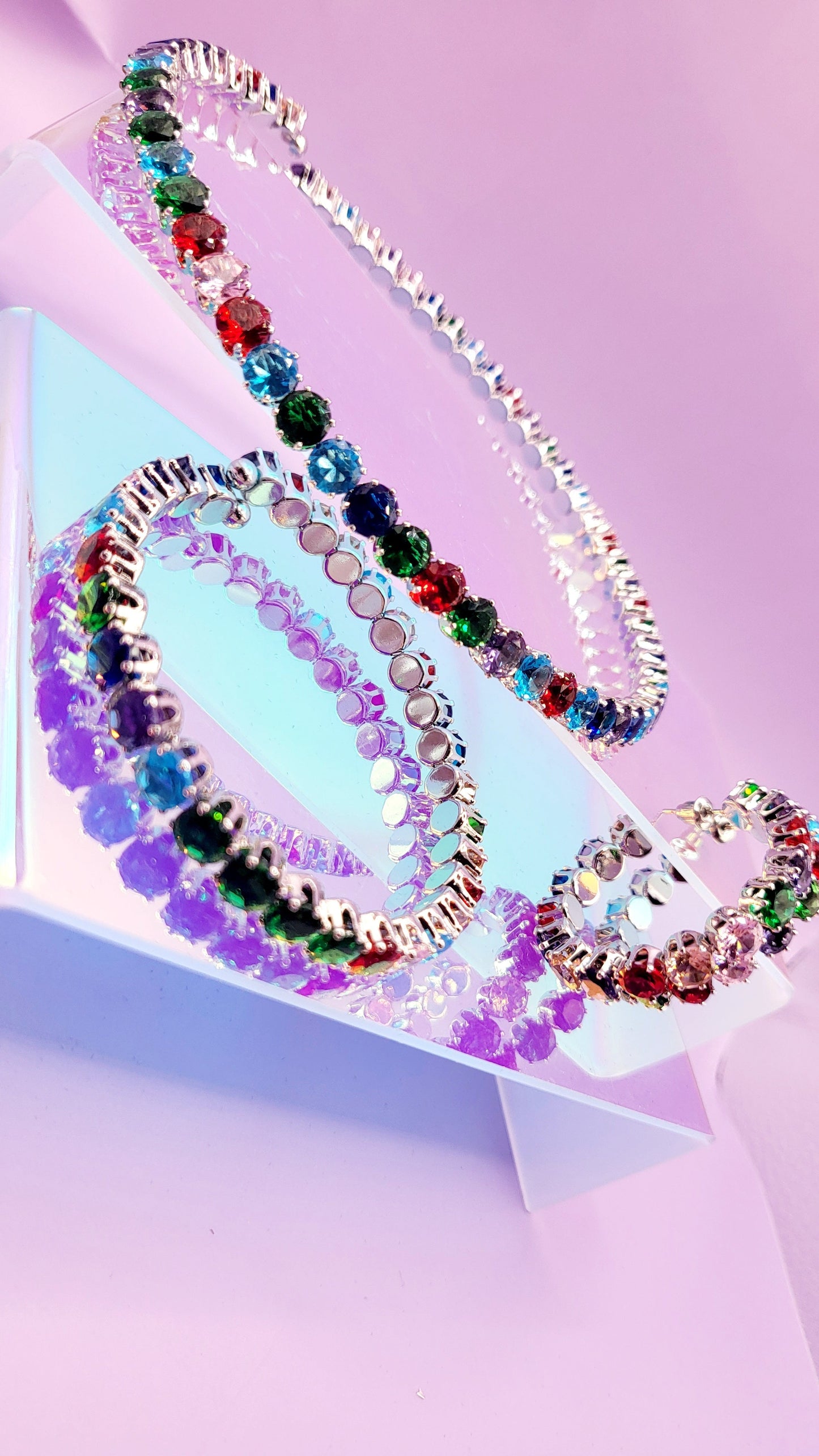 Aura Crystal Trio Choker, Bracelet & Earrings