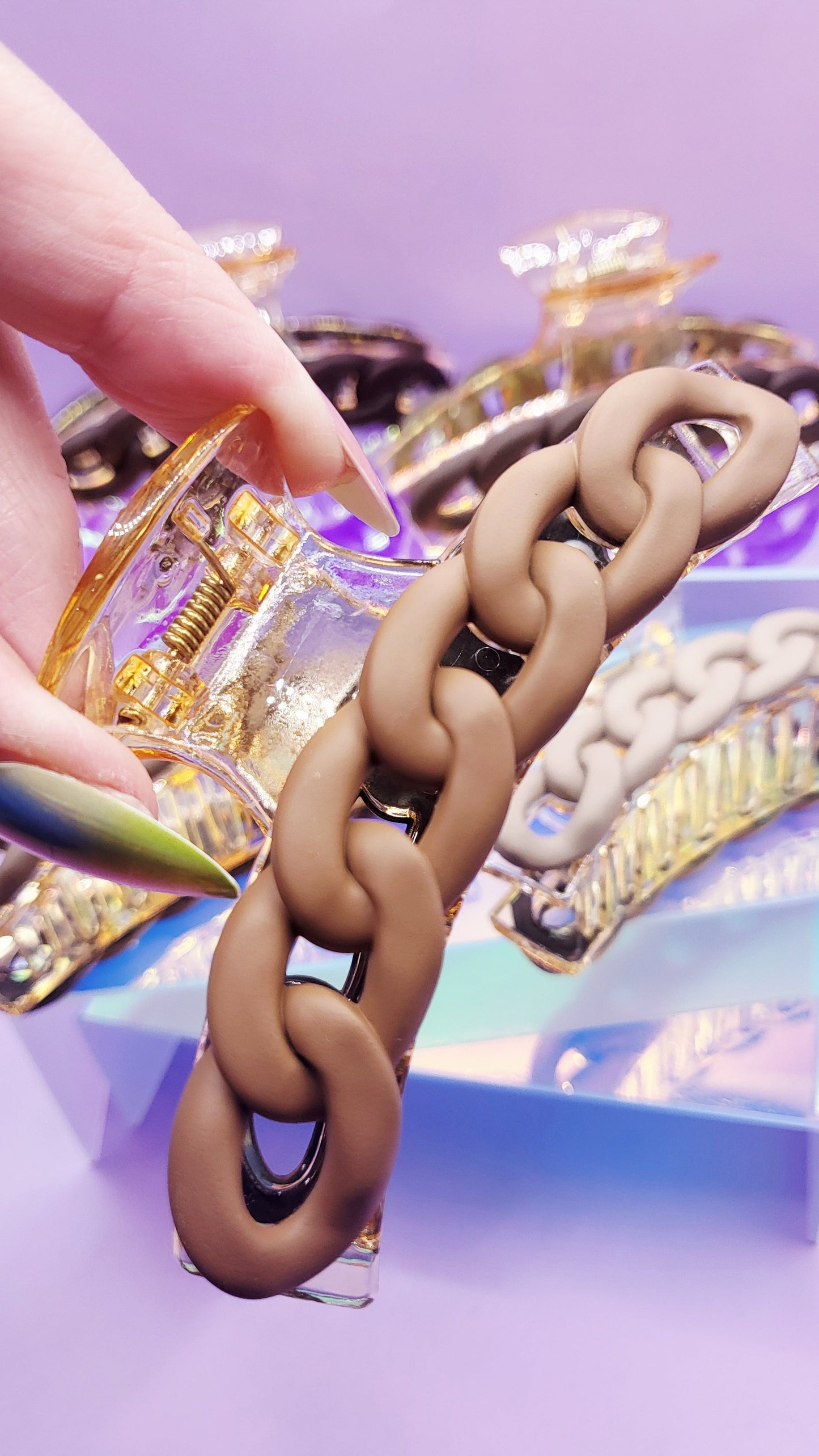 Luxe Link Chain Hair Clip Pack of 12
