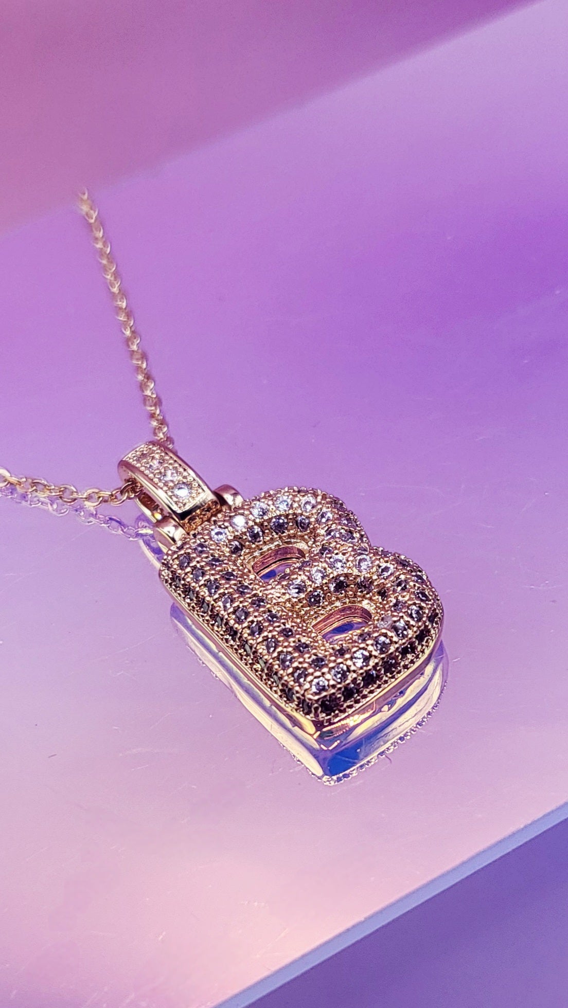 Crystal Initial Iced Necklace