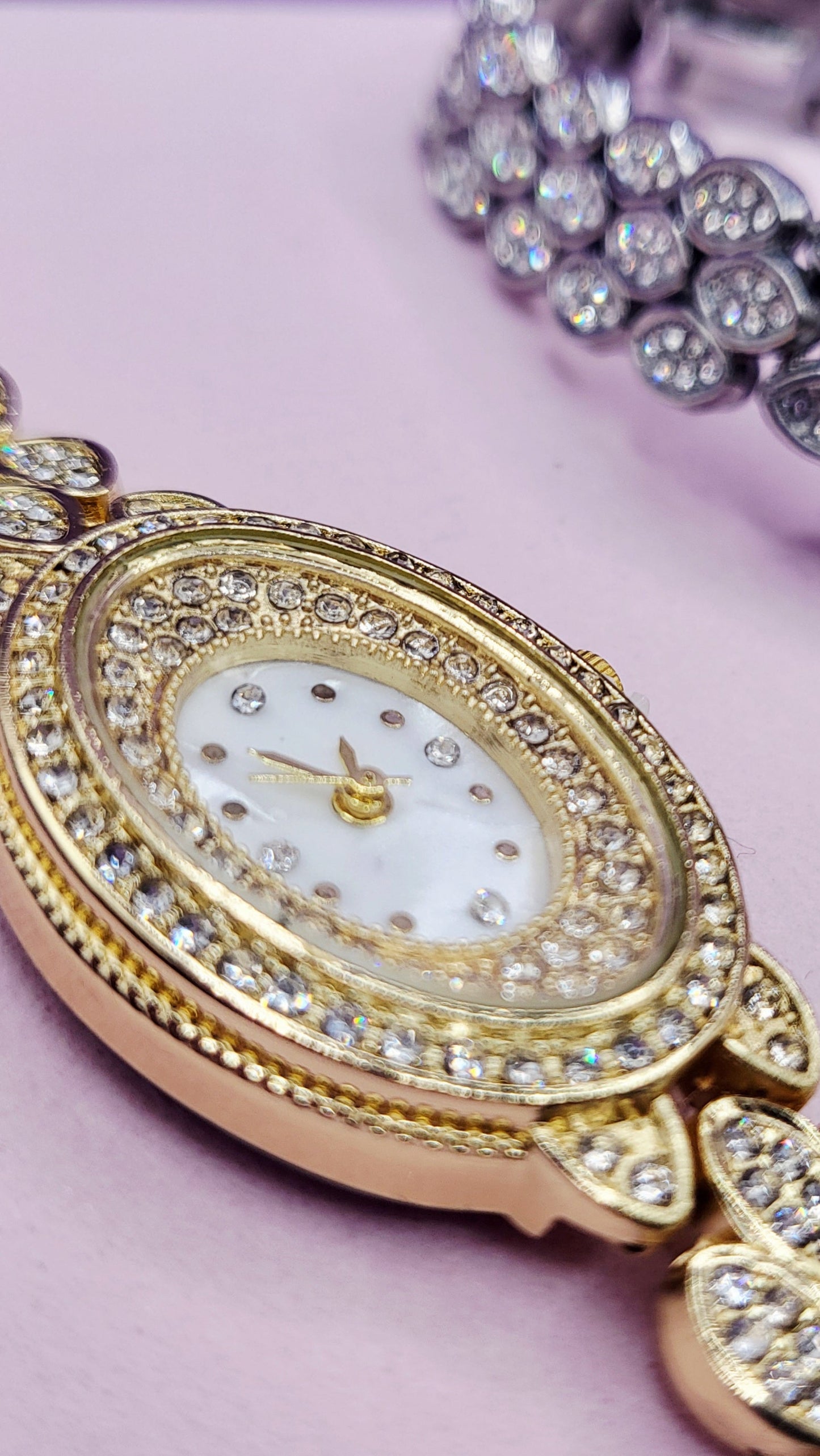 Crystal Oval Face Watch