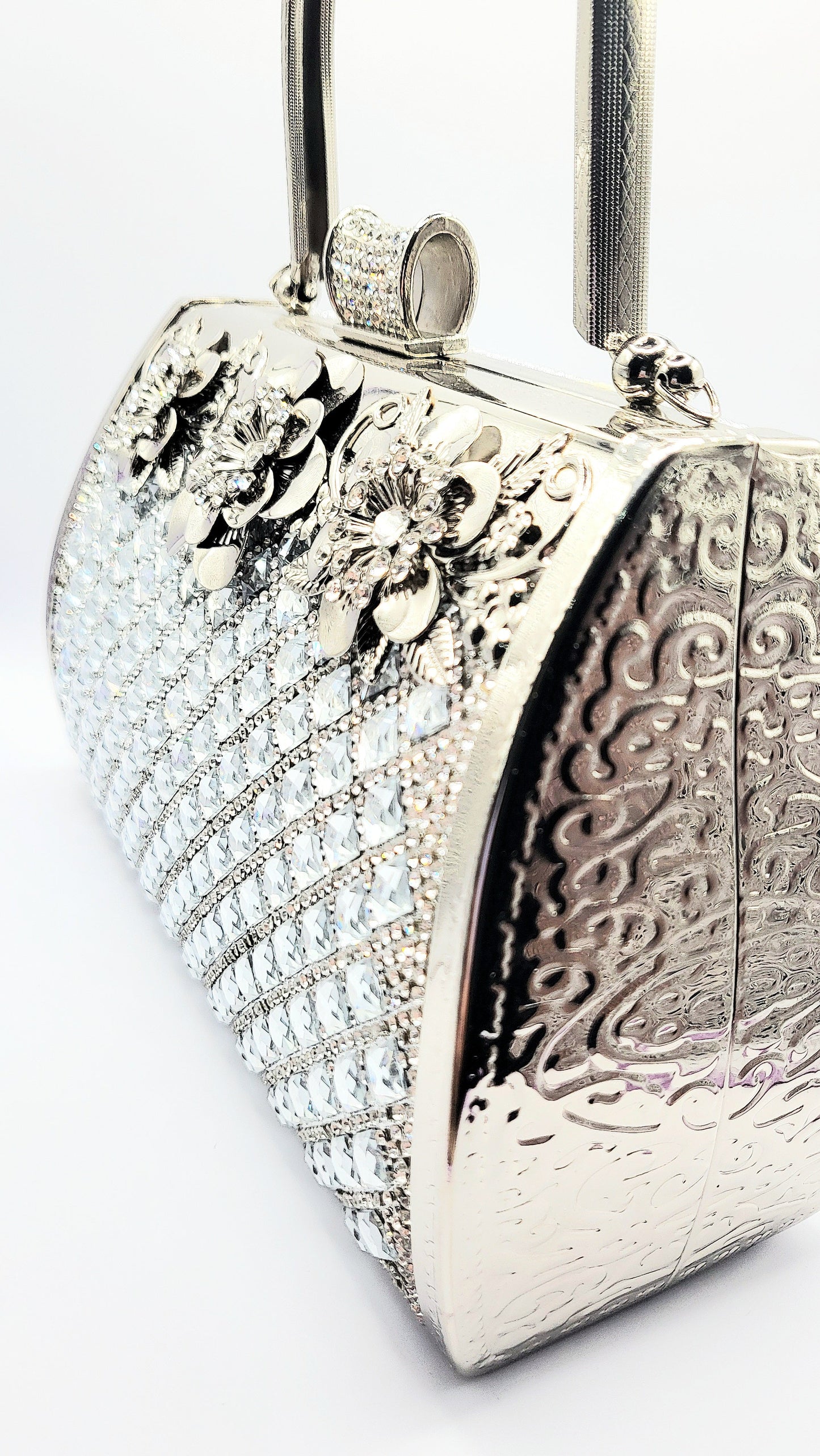 Mirrored Crystal Clutch Bag