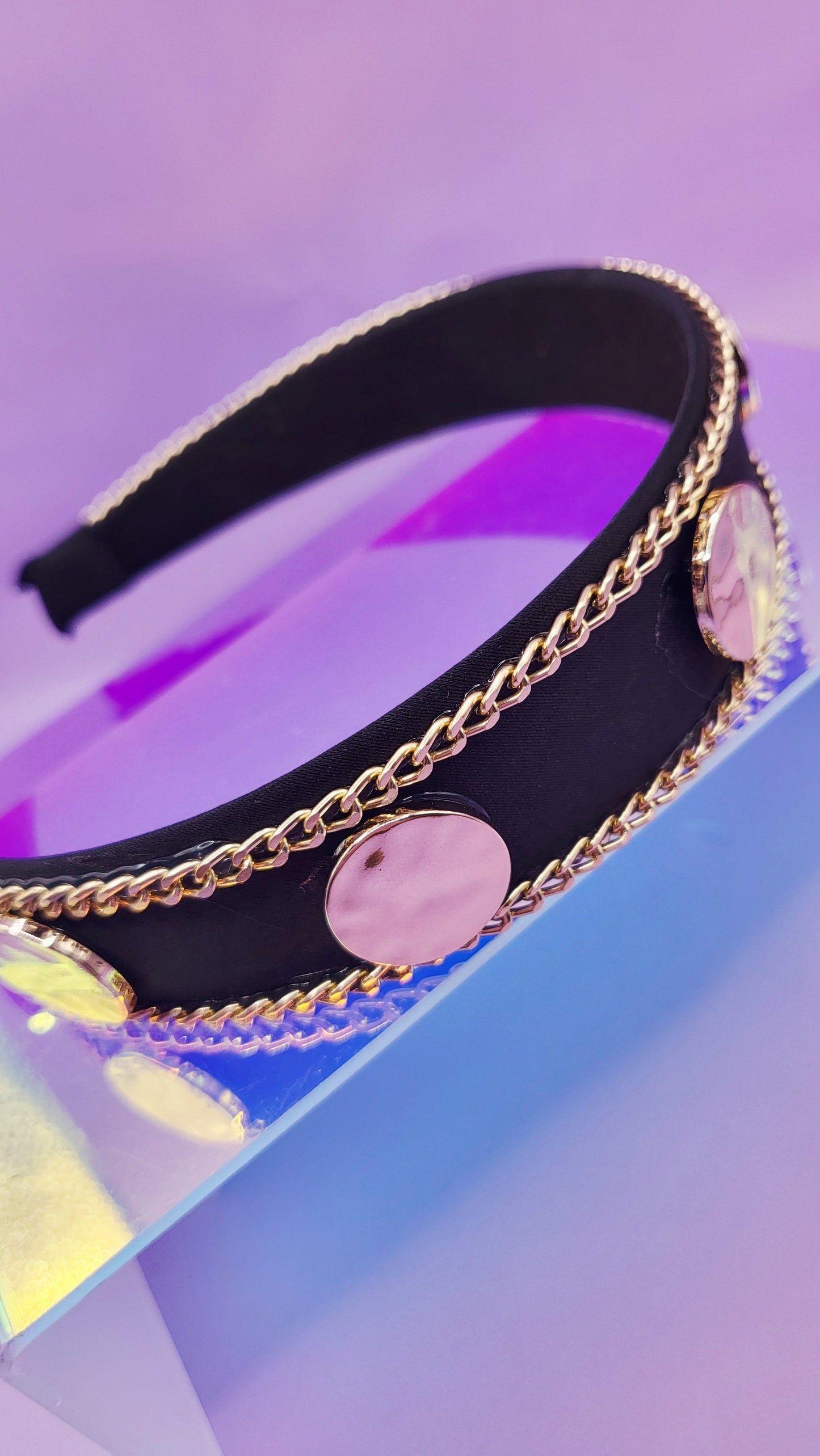Black & Gold Luxe Hair band