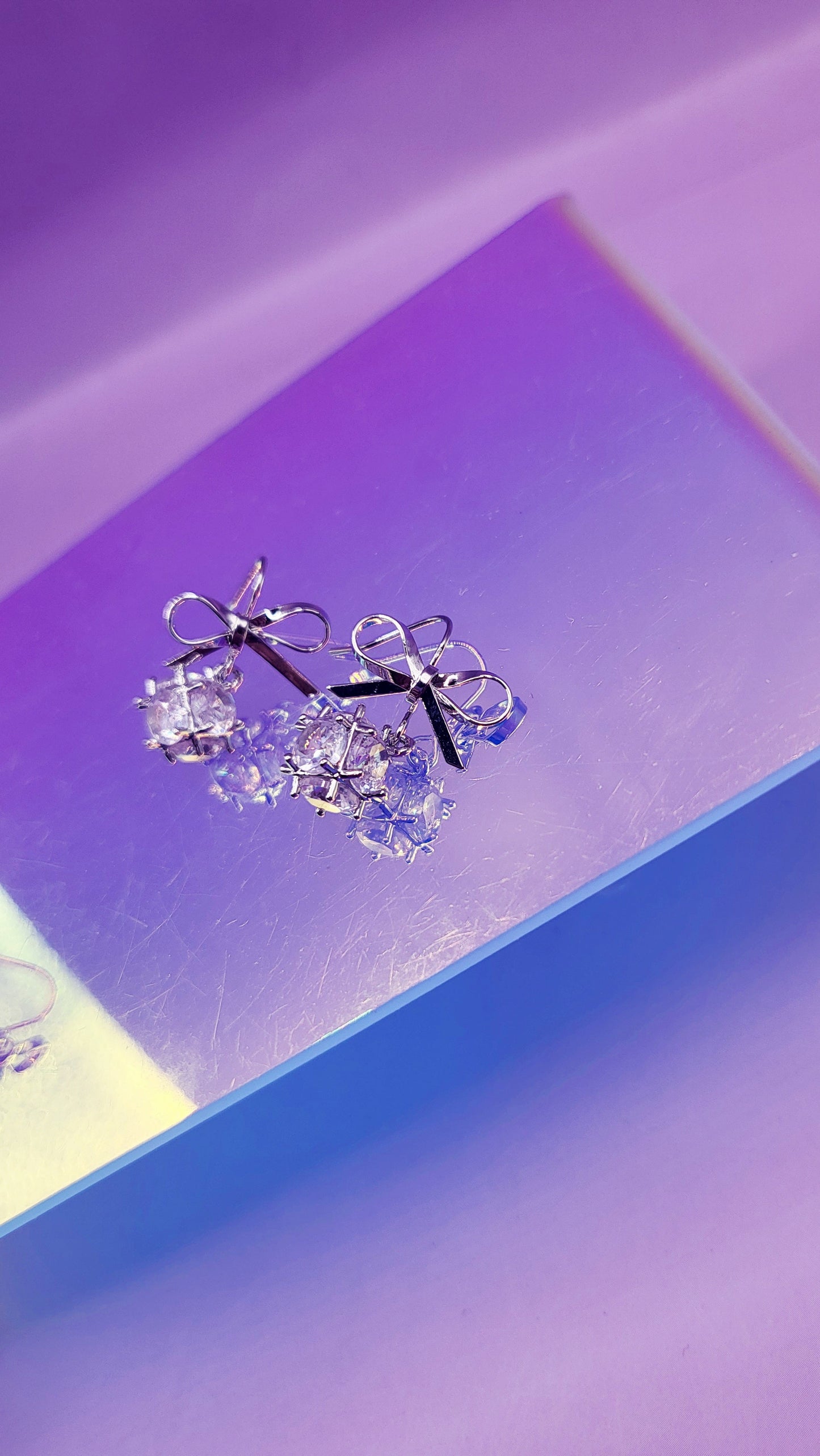 Bow Crystal Stud Earrings