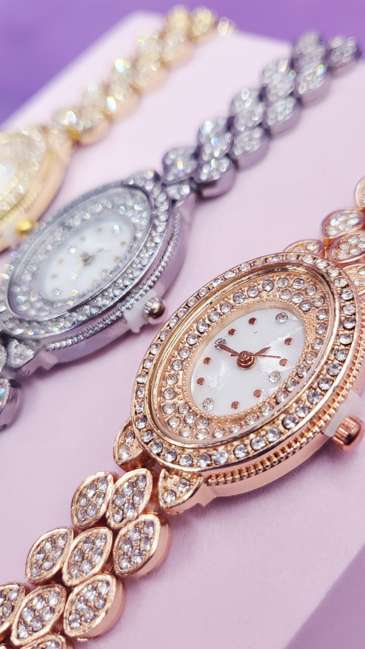 Crystal Oval Face Watch