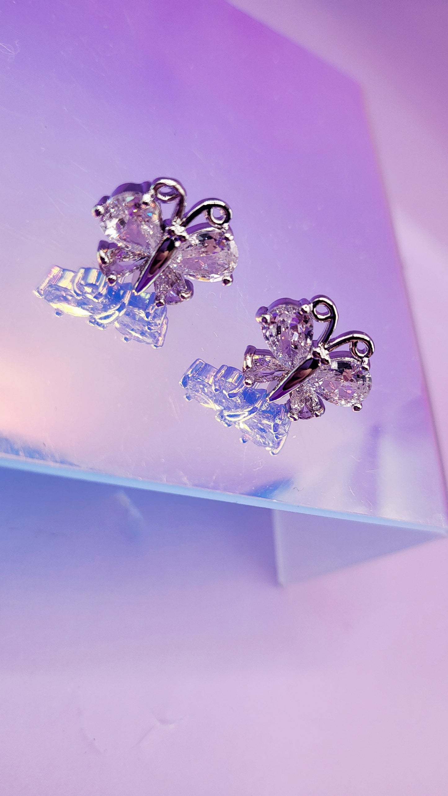 Butterfly Crystal Stud Earrings