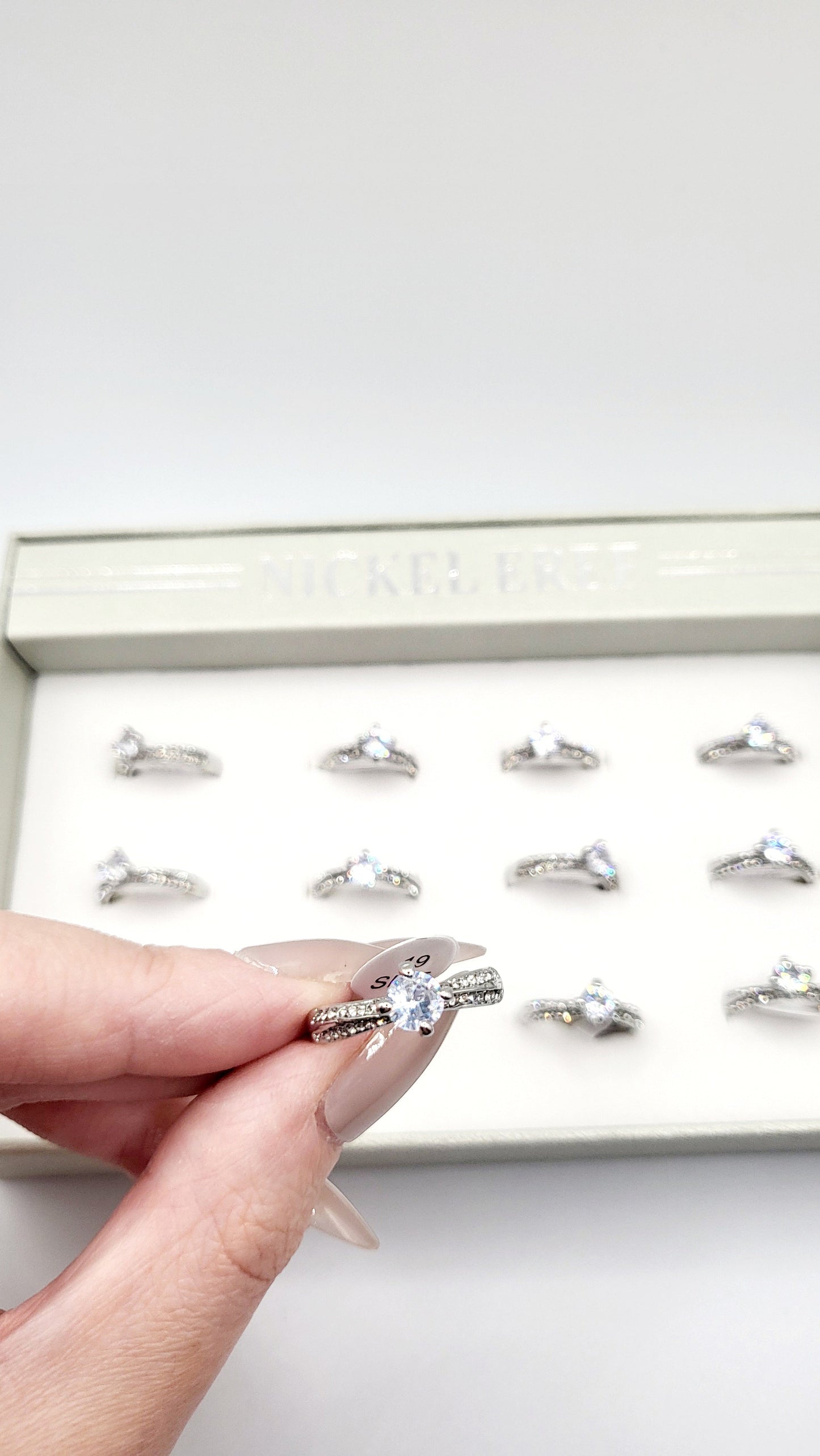 Dazzle Crystal Ring Gold Box set of 12