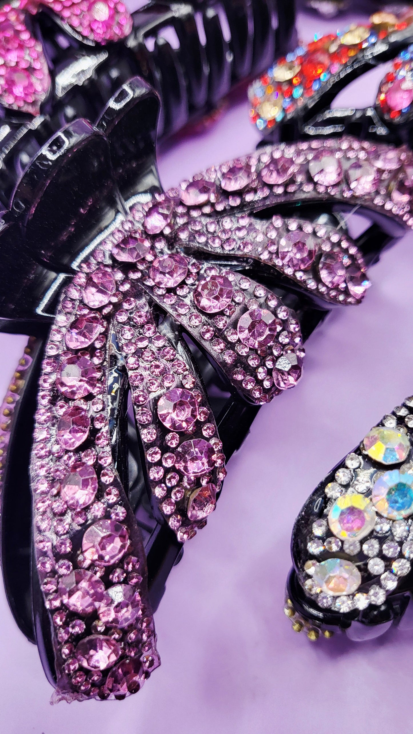Queen Crystal Hair Clamps Pack of 12