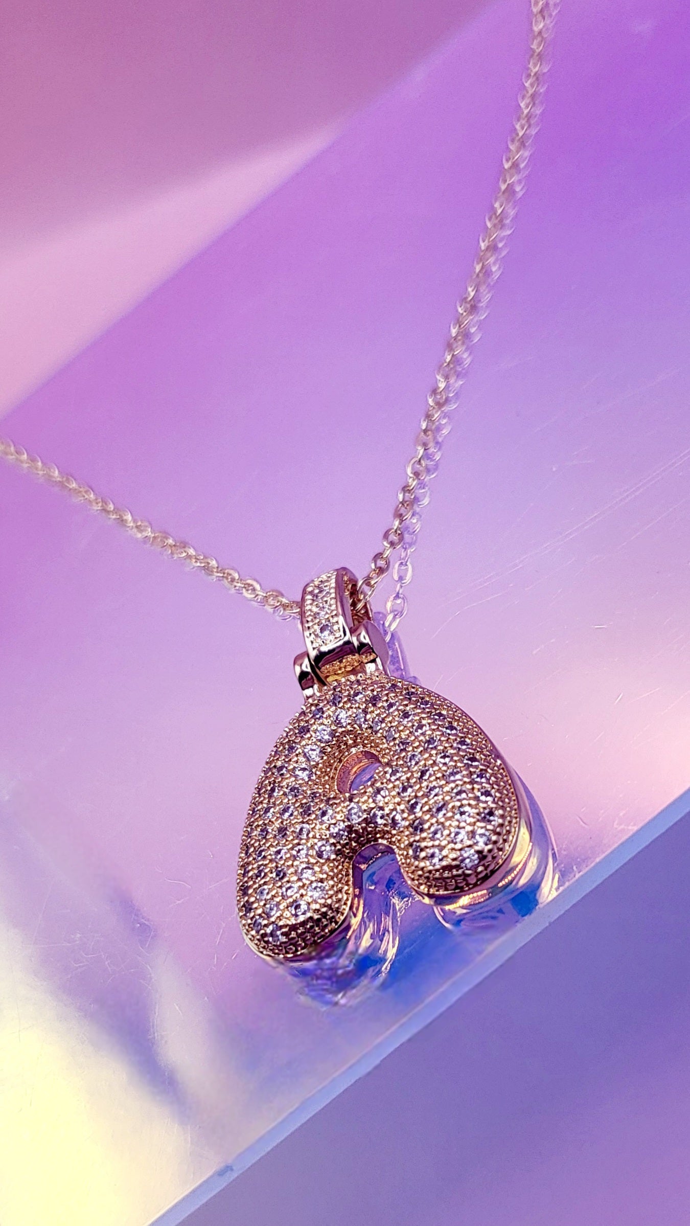 Crystal Initial Iced Necklace