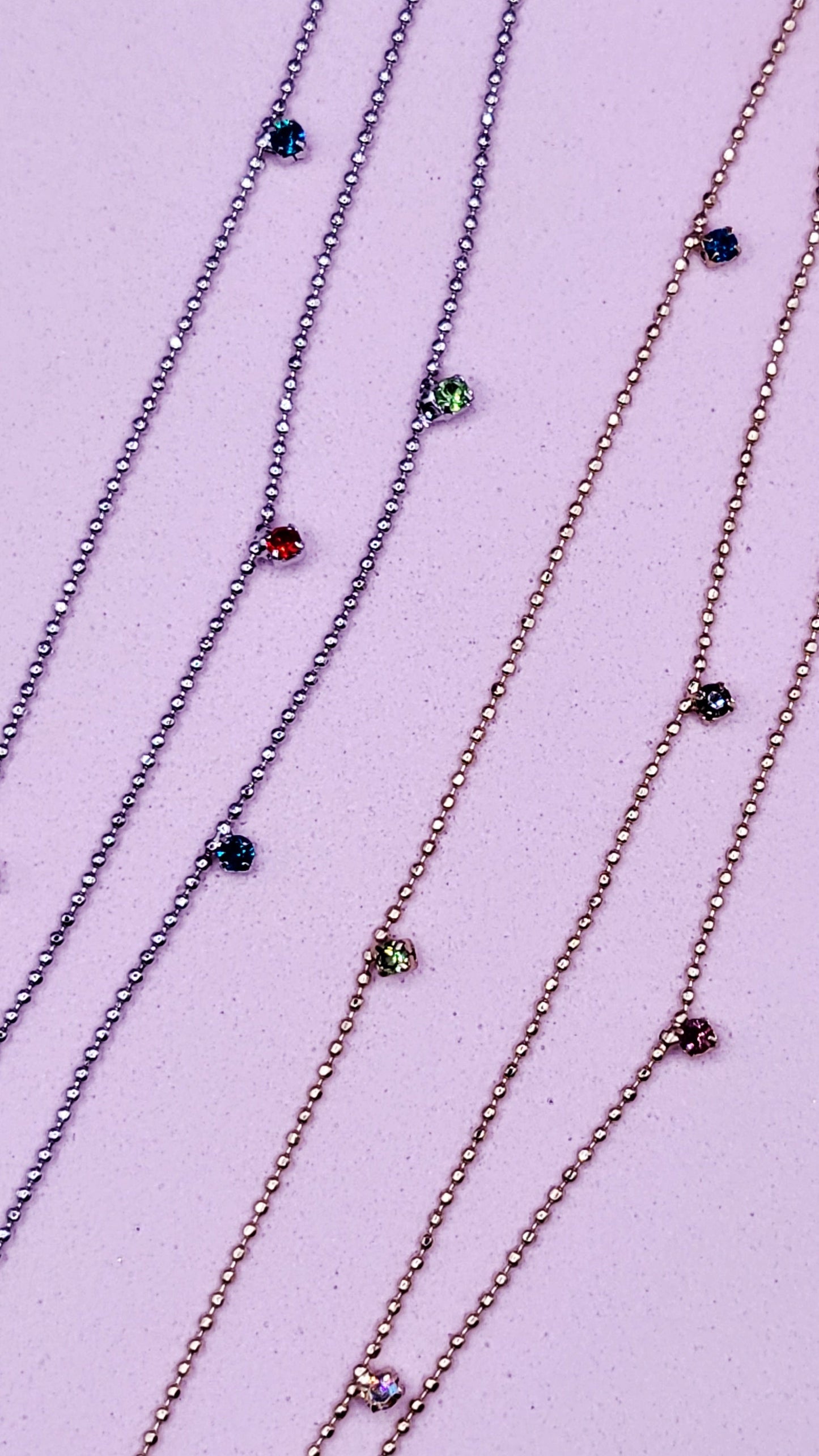 Rainbow Gem Crystal Anklet